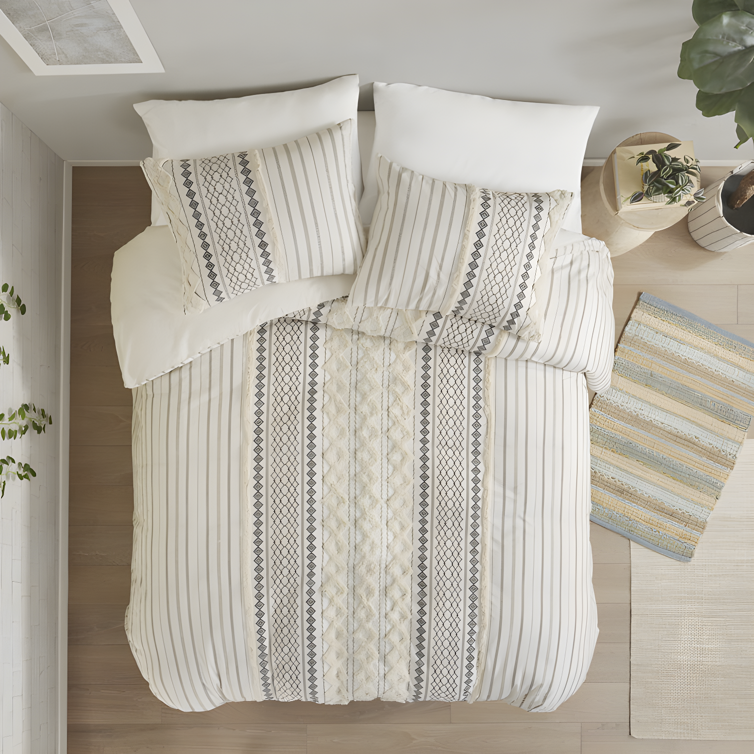 INK+IVY Imani Cotton Printed Duvet Cover Set