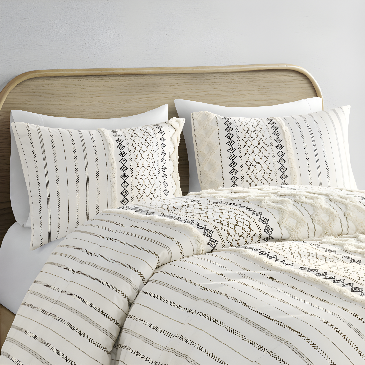 INK+IVY Imani Cotton Printed Duvet Cover Set