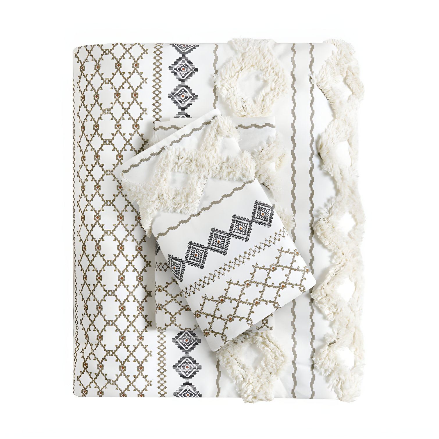 INK+IVY Imani Cotton Printed Duvet Cover Set