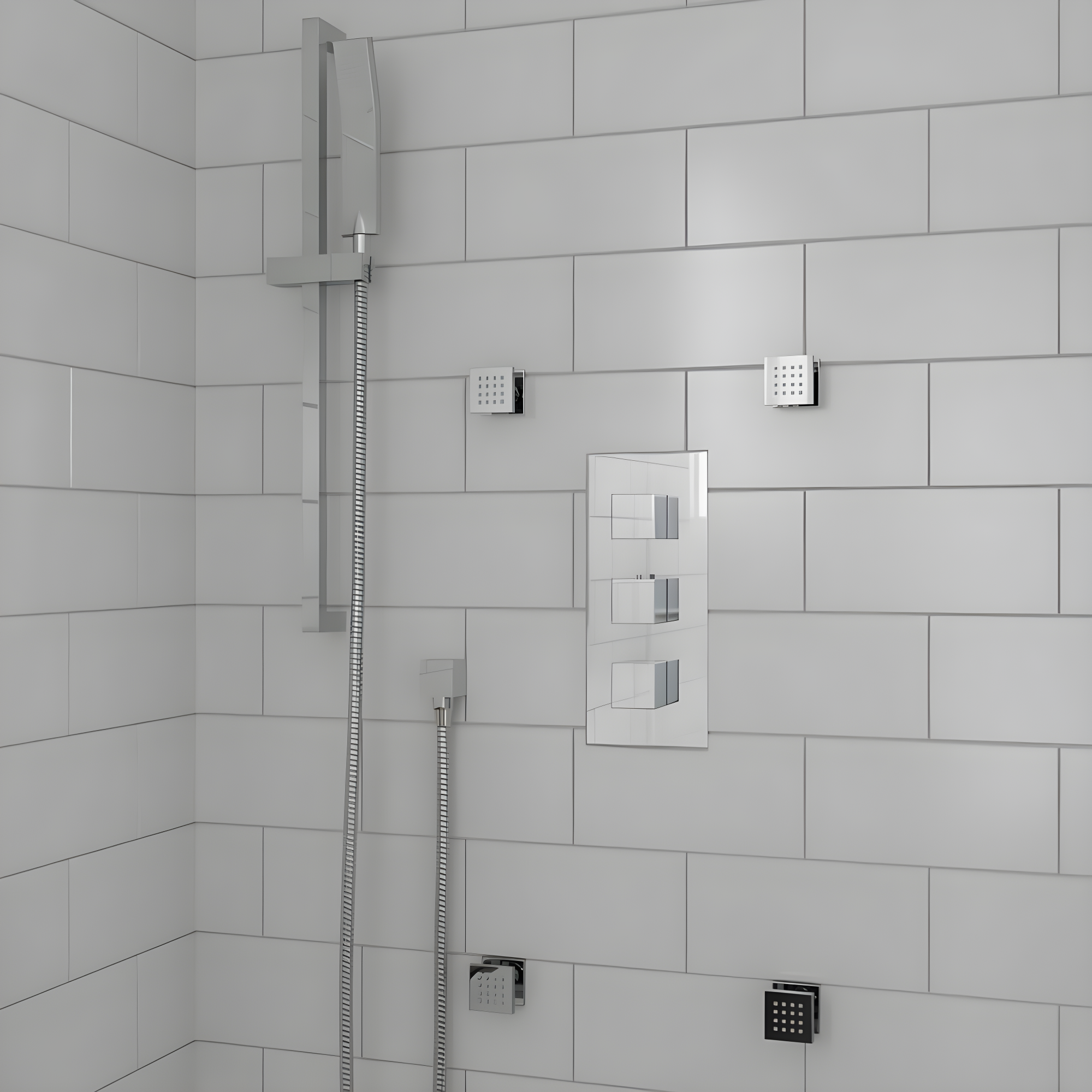 Square Adjustable Shower Body Spray