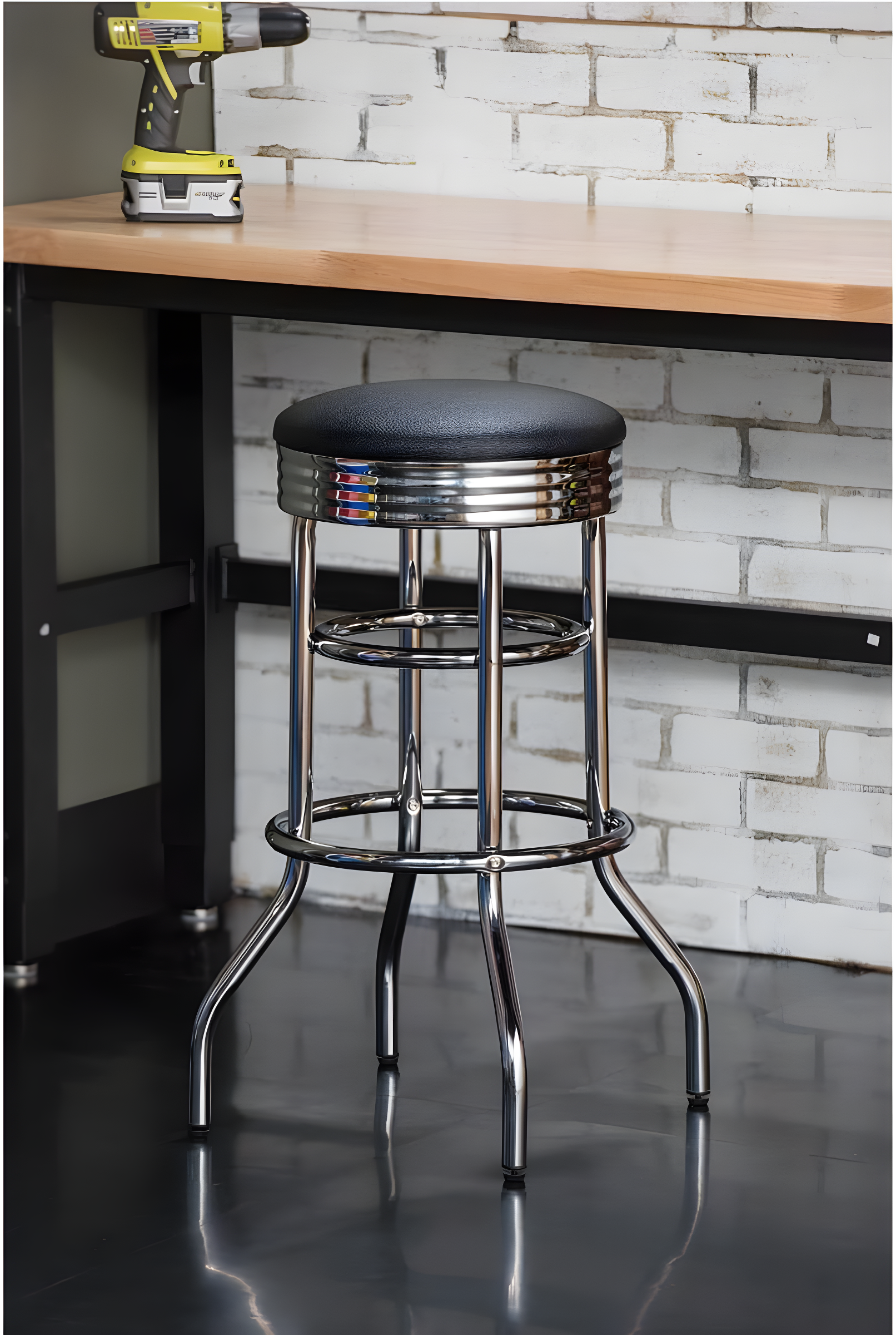 TRINITY 30" Swivel Stool Assembled 2-Pack - Chrome