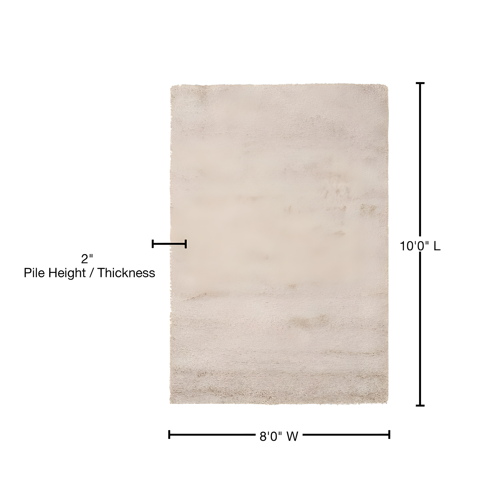 Shag SG151 Power Loomed Area Rug - Beige - 8'x10' - Safavieh.