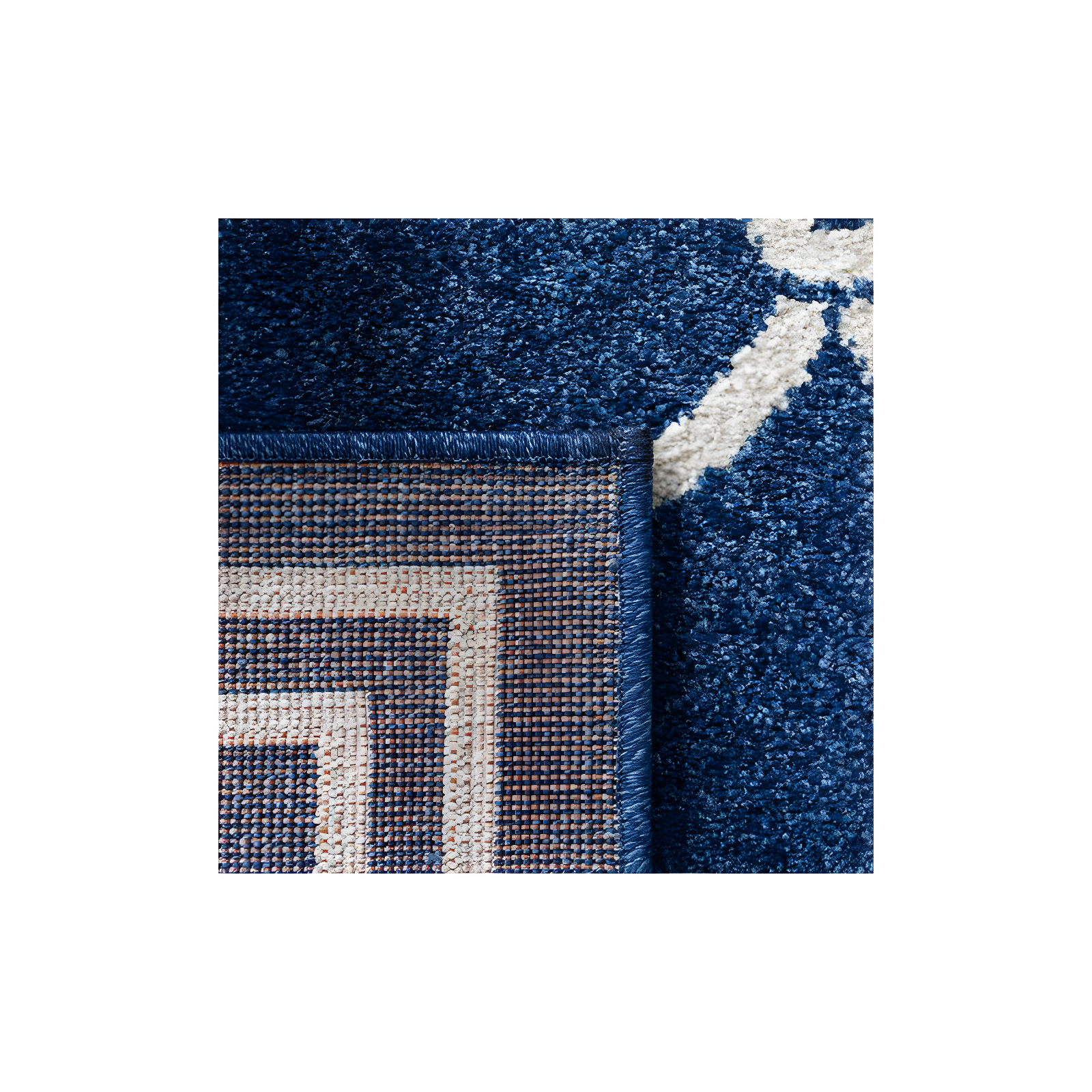 Amherst AMT414 Power Loomed Indoor Accent Rug - Navy/Beige - 2'6"x4' - Safavieh
