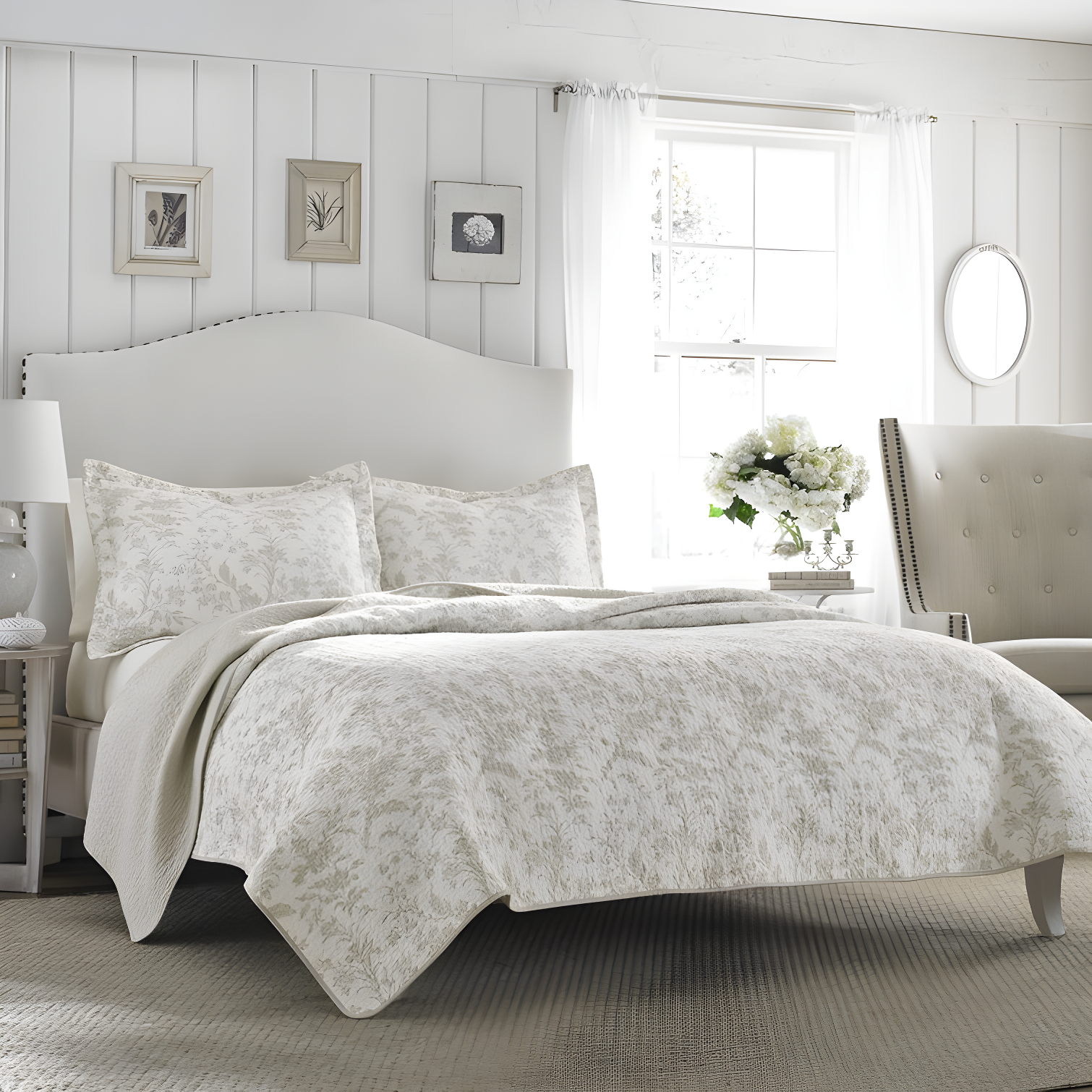 Laura Ashley Amberley Reversible Cotton Quilt Set