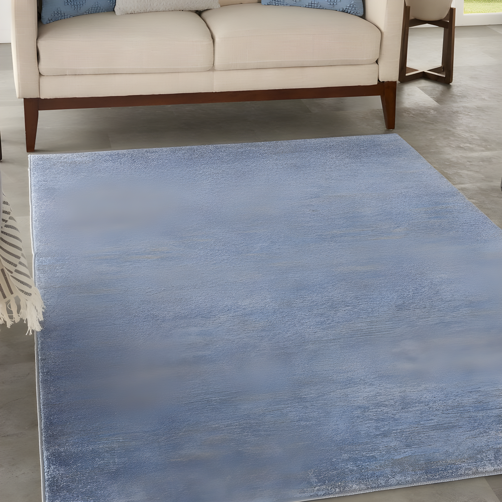 Nourison Nourison Essentials NRE01 Indoor/outdoor Area Rug - Blue/Grey 6' x 9'
