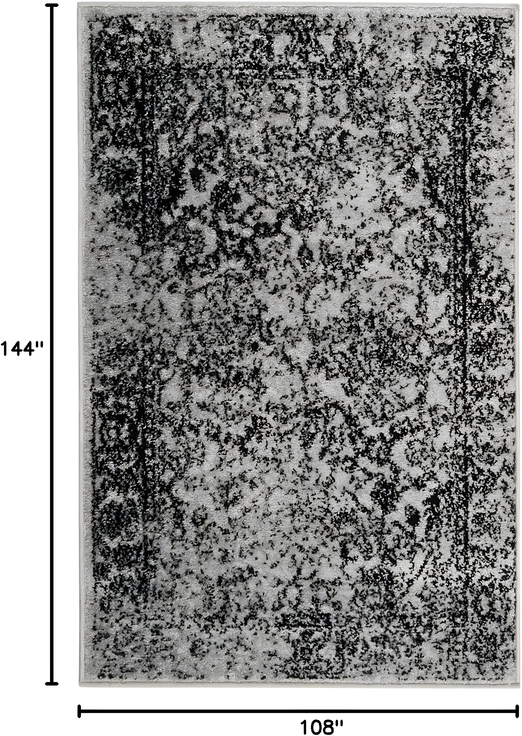 Adirondack ADR109 Machine Made Indoor Area Rug - Grey/Black - 9'x12' - Safavieh