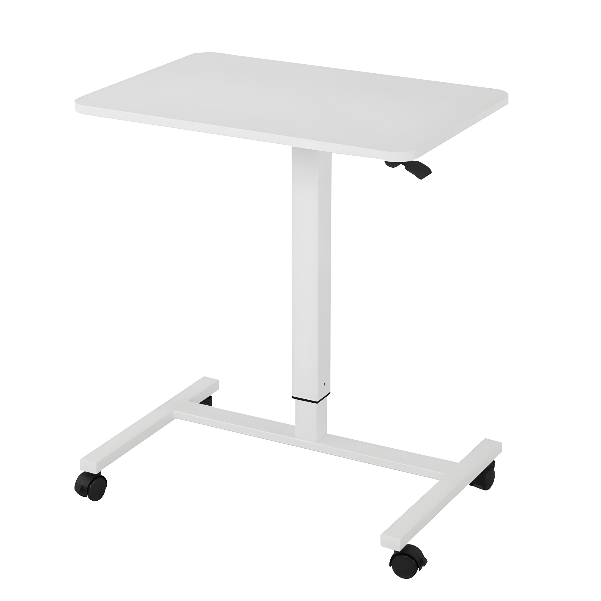 XIANERS Mobile Standing Desk Pneumatic Computer Table Adjustable Height Mobile Stand Up Desk With Wheels Portable Rolling Desk Computer Desk Laptop Desk Standing Table latest