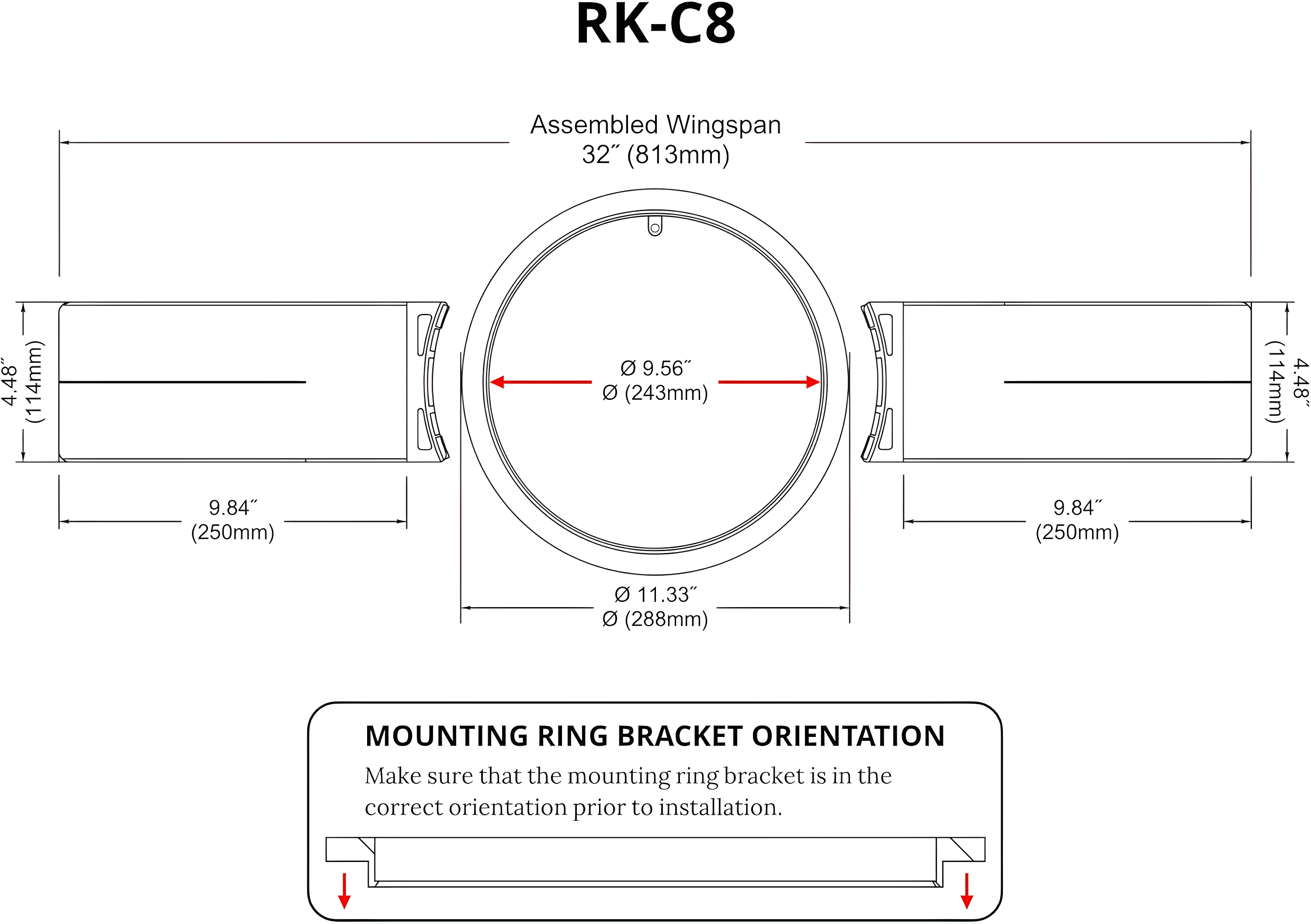 Earthquake Sound RK-C8 Rough-In Kit for 8" Ceiling Speakers (Pair)