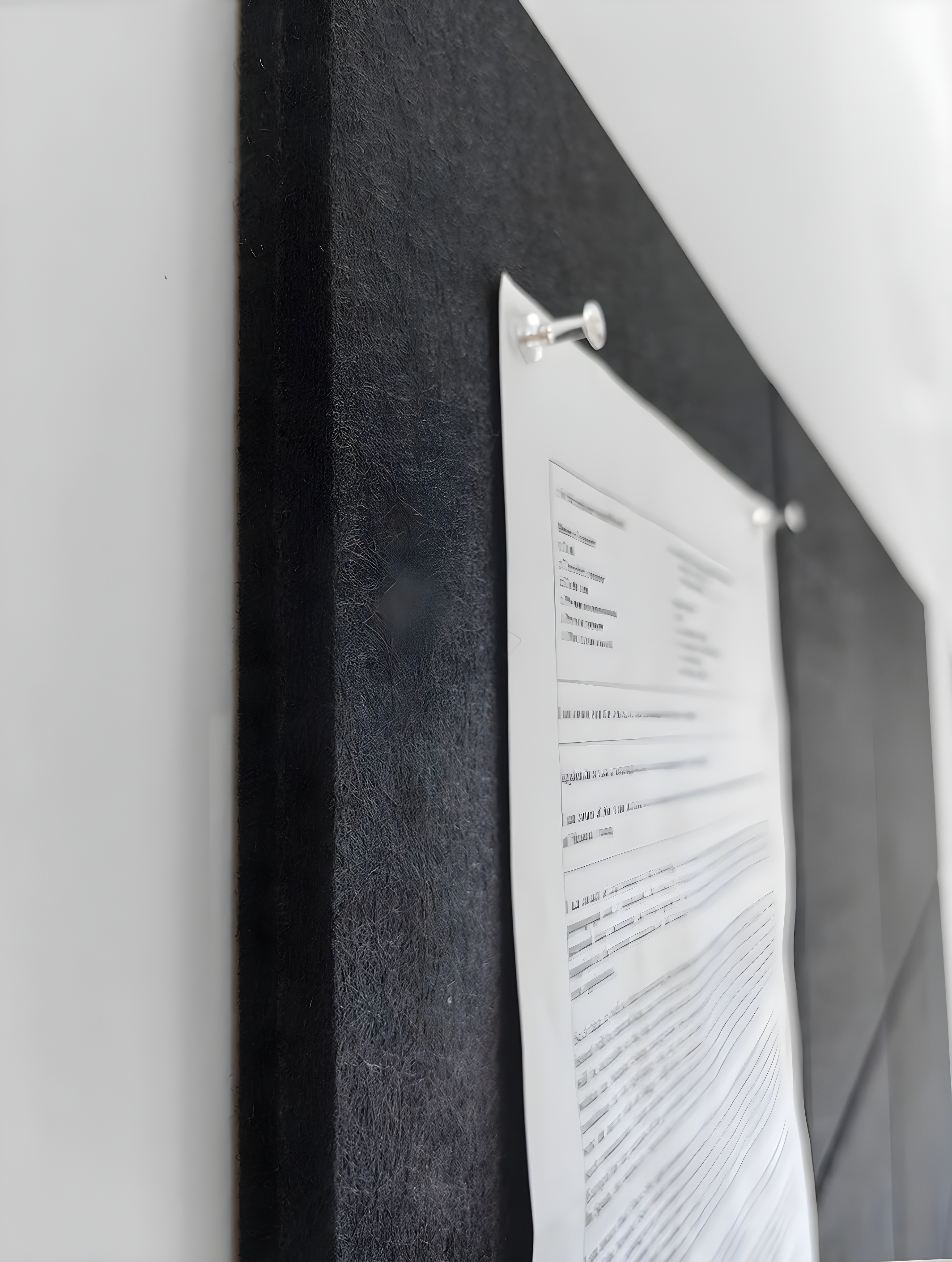 Large Cork Board Alternative 48" x 36", Black Bulletin Board, 12 Pack Felt Wall Tiles With 50 Pushpins, Pin Board Tack Board for Office (Dark Blue)