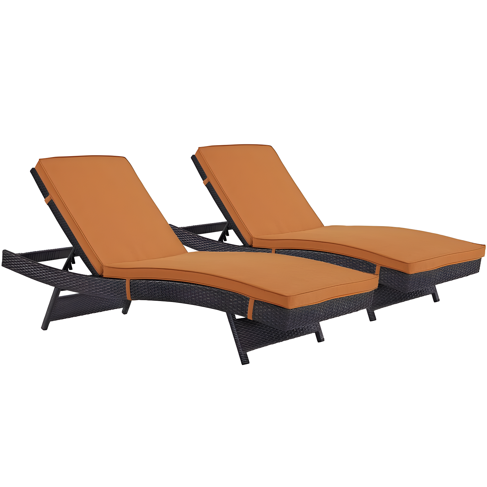 Modway Gather Synthetic Rattan Weave Outdoor Chaise Lounges by Modway (Set of 2)