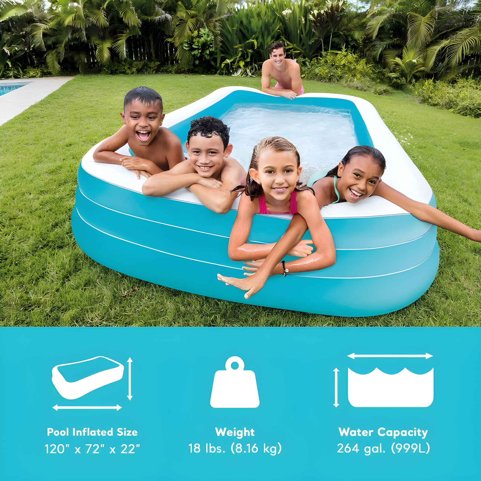 Intex Intex Inflatable Swim Center Family Pool for 2-3 Kids