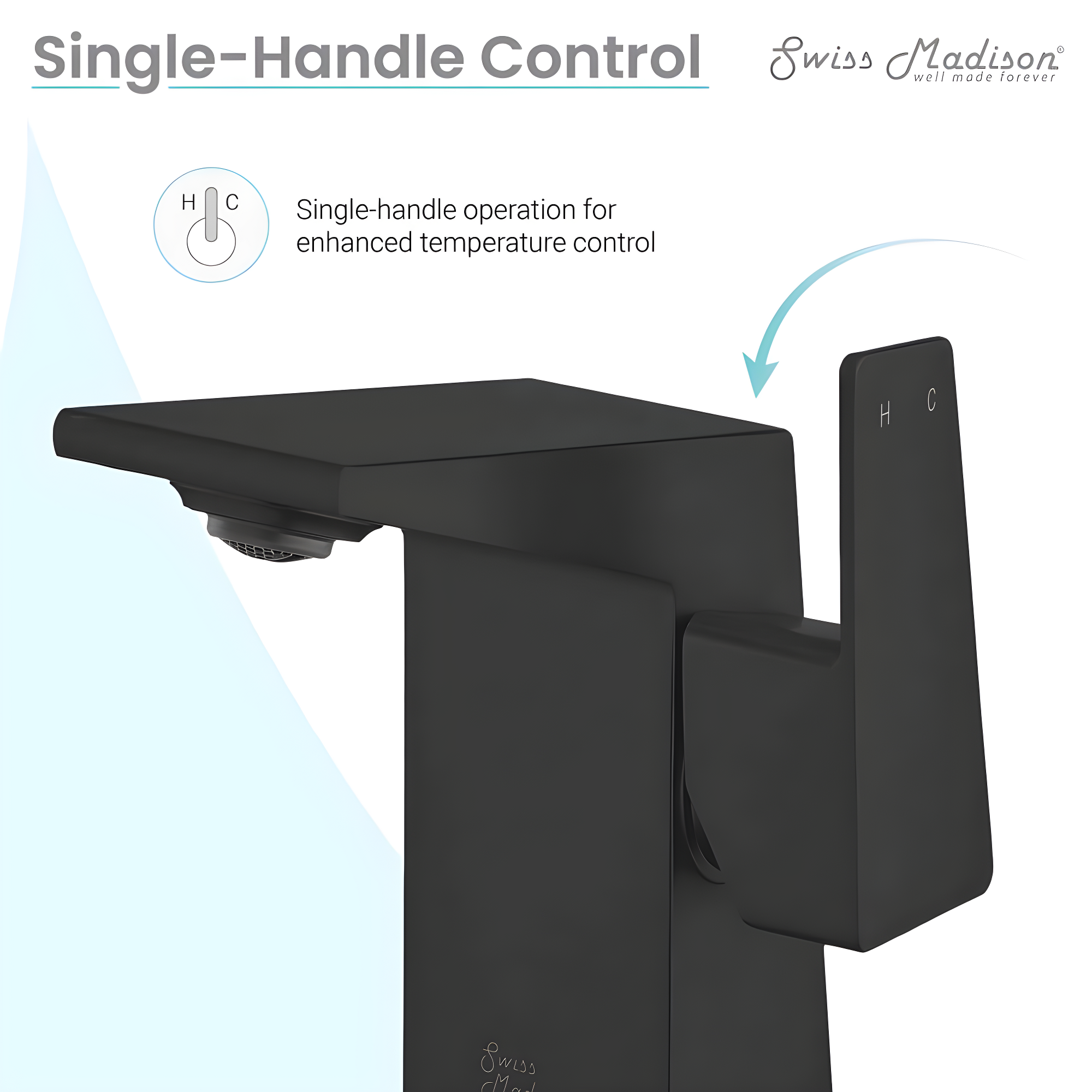 Carre Single Hole, Single-Handle, Bathroom Faucet