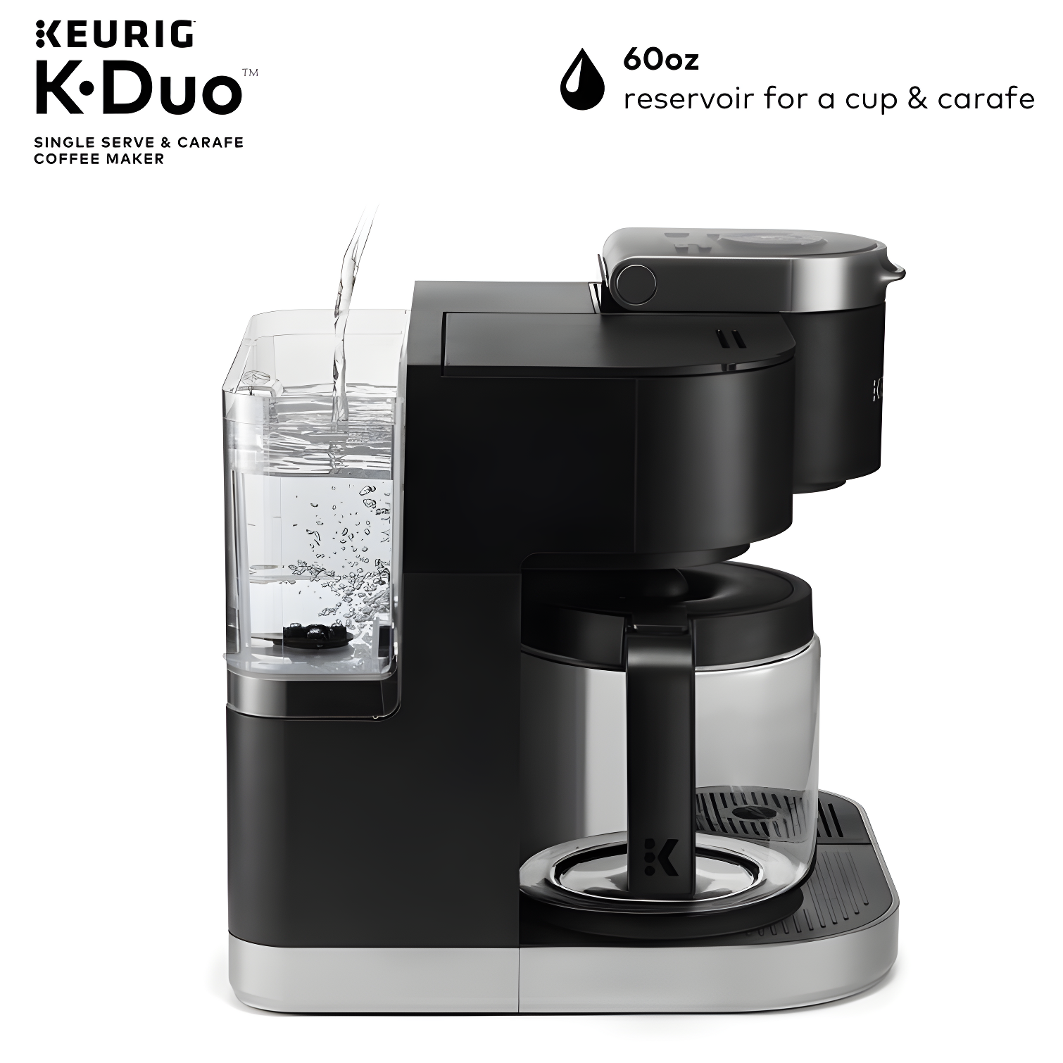 Keurig K-Duo Coffee Maker, with Single-Serve K-Cup Pod, and 12 Cup Carafe Brewer