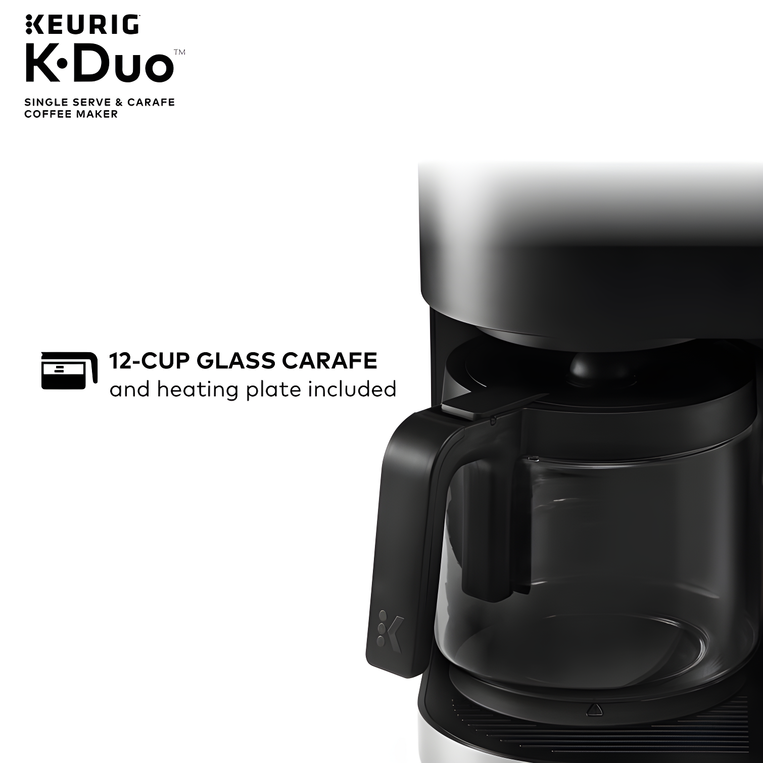 Keurig K-Duo Coffee Maker, with Single-Serve K-Cup Pod, and 12 Cup Carafe Brewer