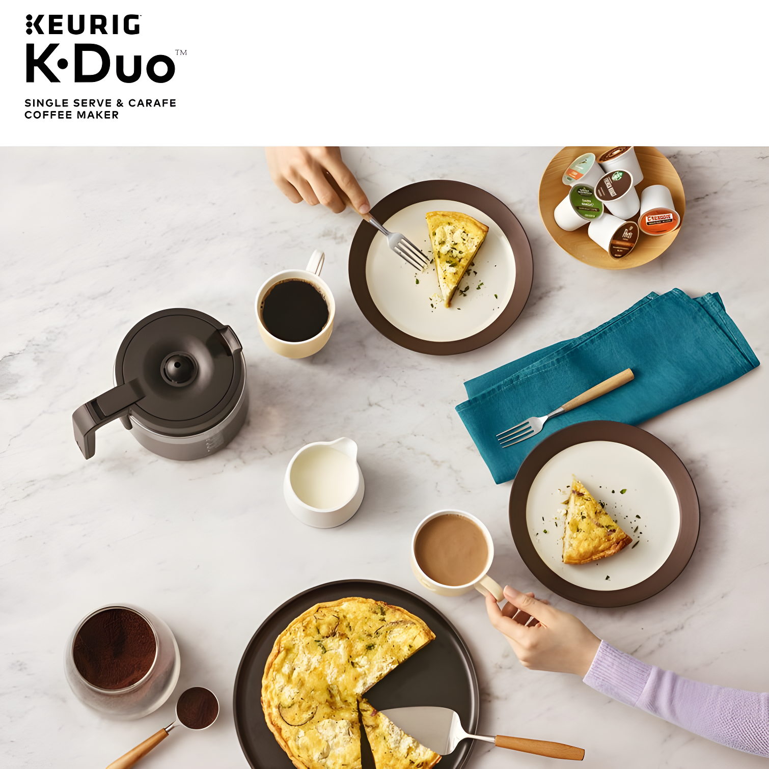 Keurig K-Duo Coffee Maker, with Single-Serve K-Cup Pod, and 12 Cup Carafe Brewer