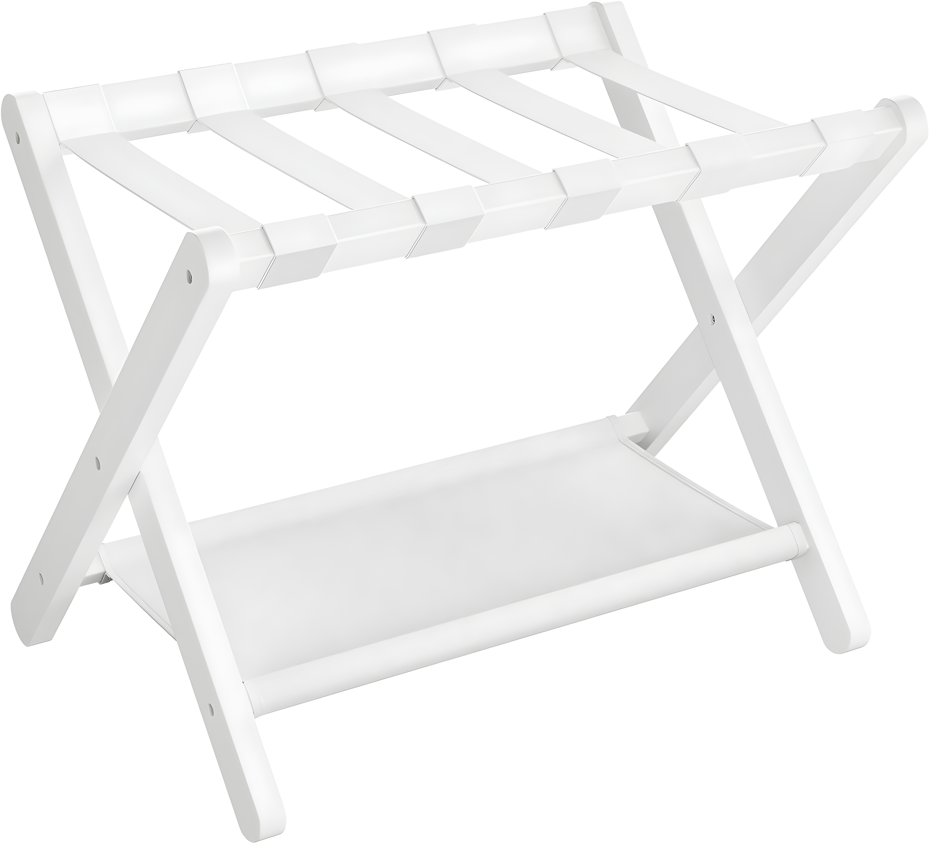 Bisiot Luggage Rack, Folding Suitcase Stand With Storage Shelf Holds Up To 131 Lb