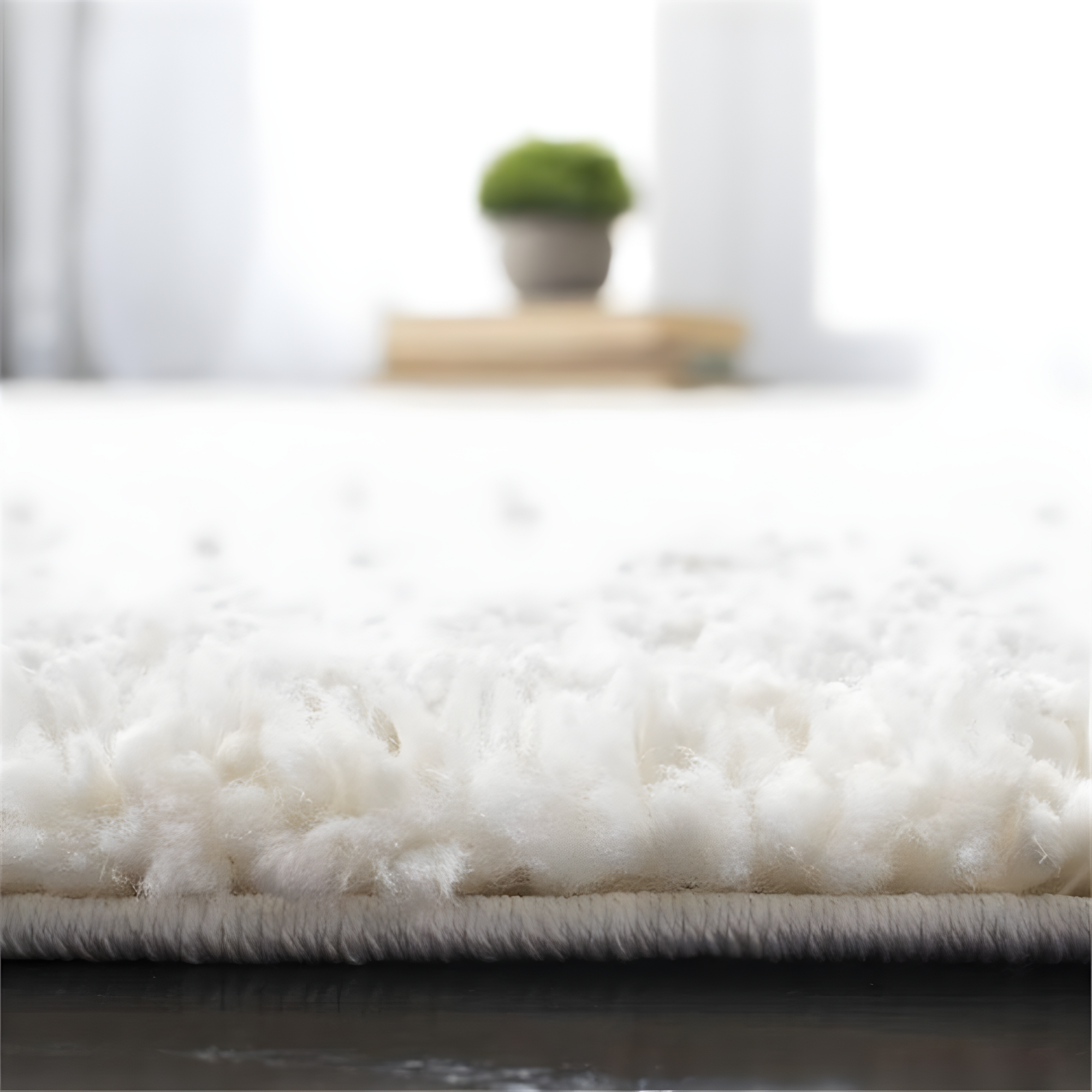 August Shag 900 AUG900 Power Loomed Indoor Area Rug - Ivory - 8'x10' - Safavieh