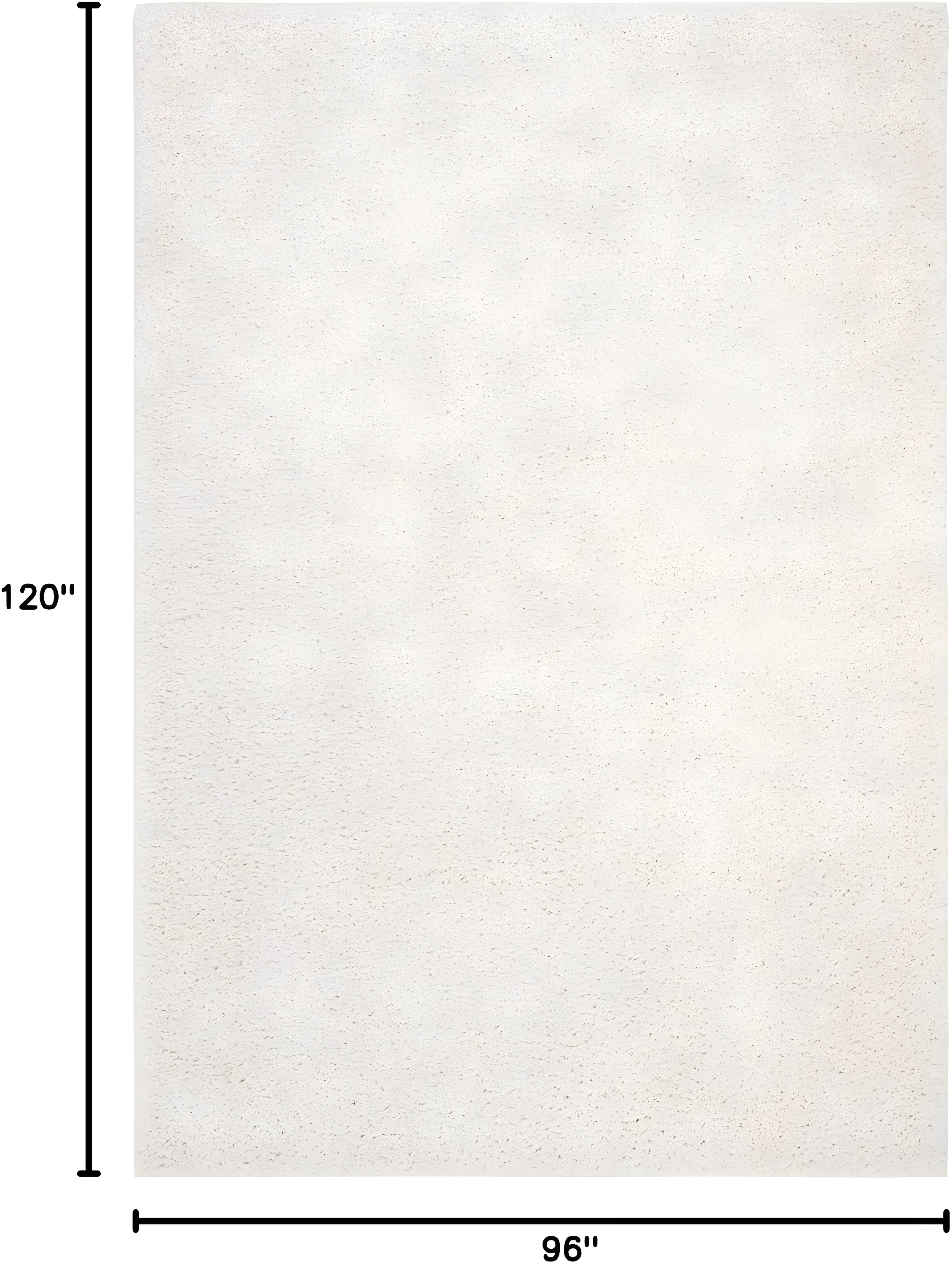 August Shag 900 AUG900 Power Loomed Indoor Area Rug - Ivory - 8'x10' - Safavieh