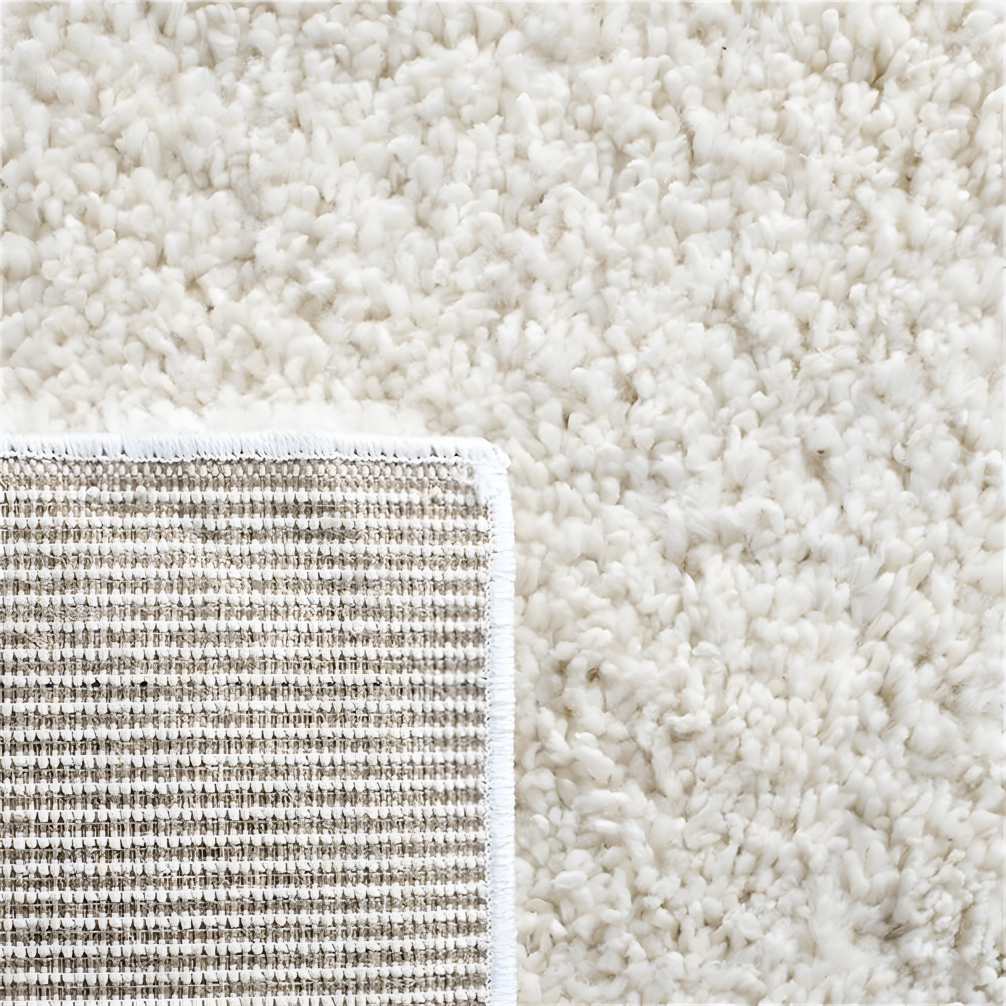 August Shag 900 AUG900 Power Loomed Indoor Area Rug - Ivory - 8'x10' - Safavieh