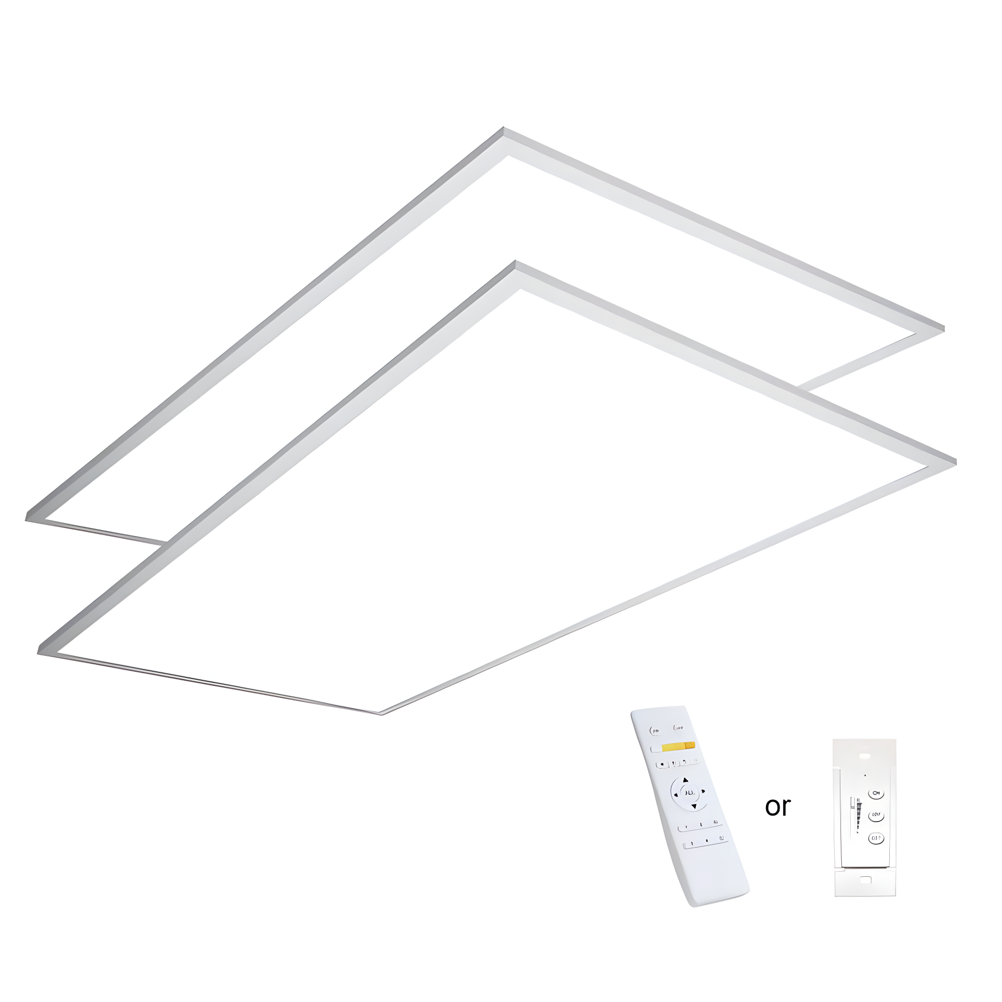 eSenLite 2ft.x4ft. 6500LM LED Commercial Flat Panel Ceiling Light - White (2pcs)