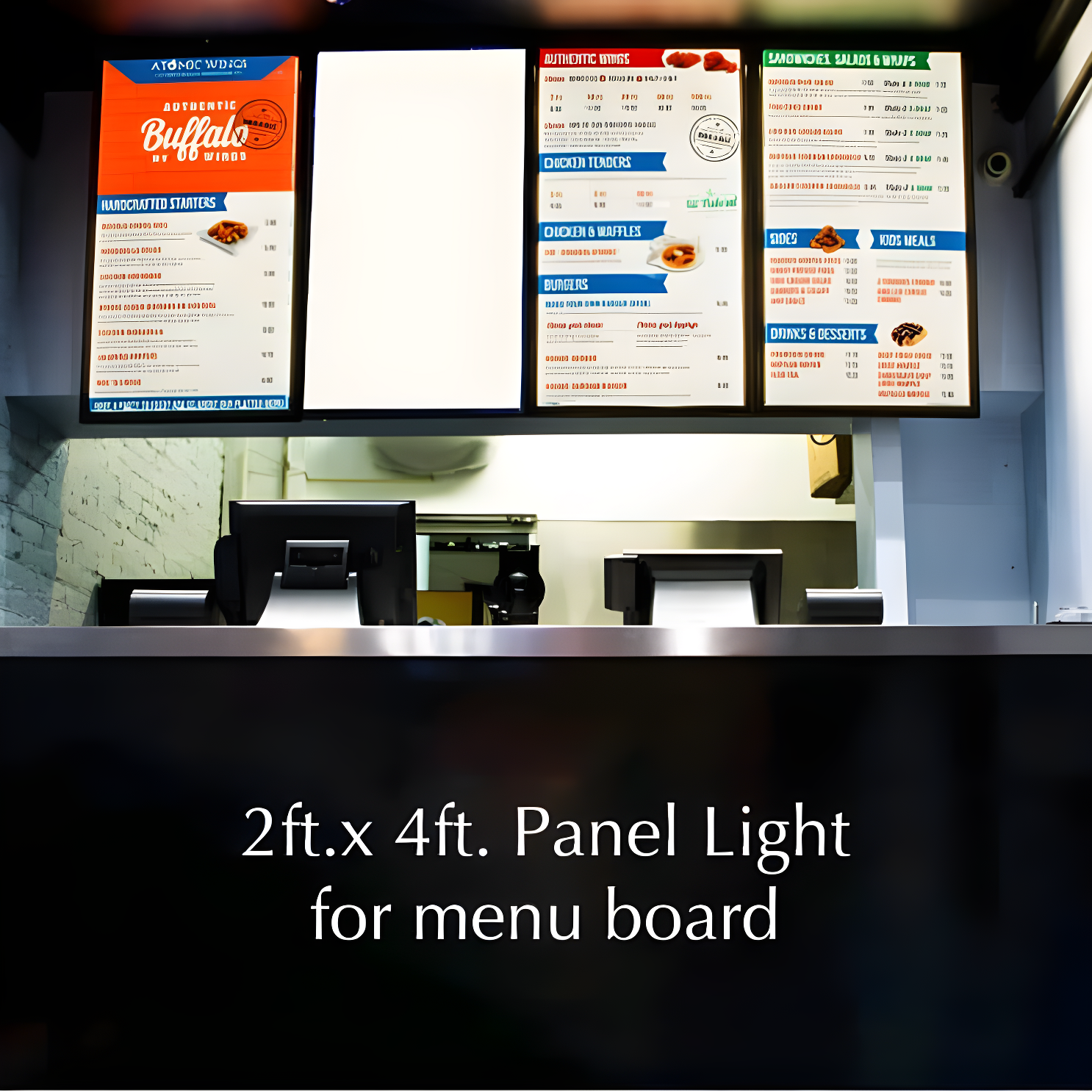 eSenLite 2ft.x4ft. 6500LM LED Commercial Flat Panel Ceiling Light - White (2pcs)