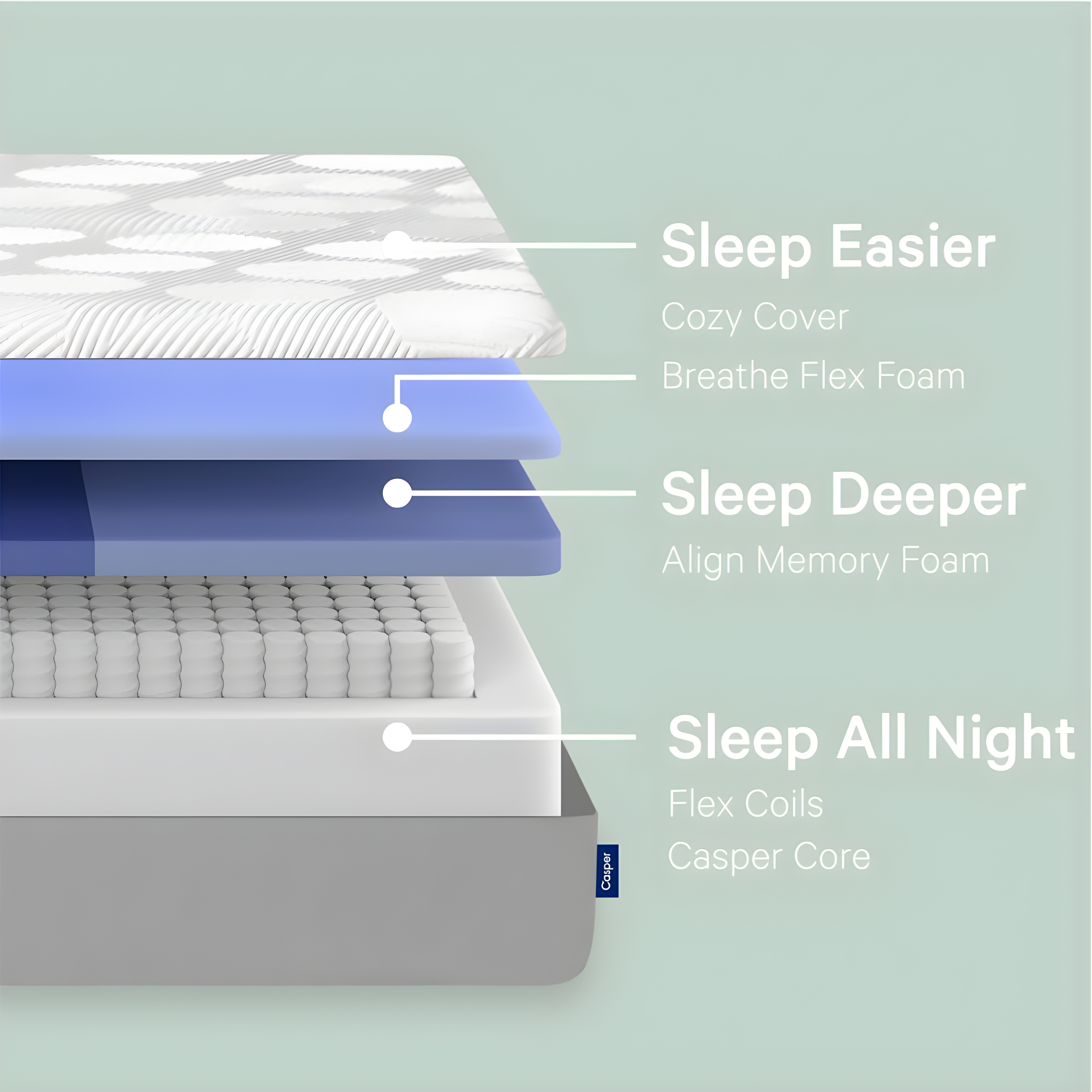 Casper Sleep Original Foam Hybrid 11" Medium Firm Memory Foam Mattress