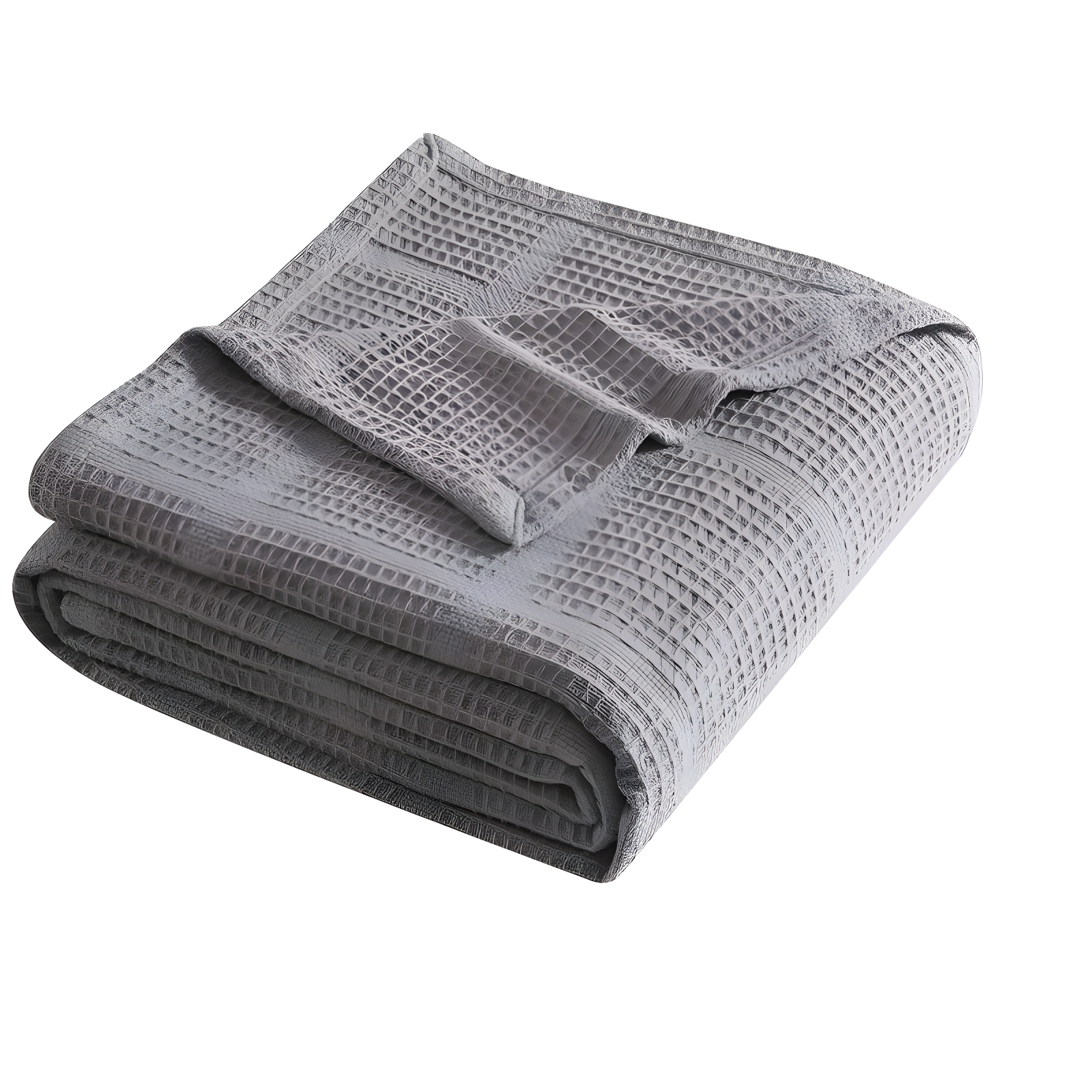 Kenneth Cole Kenneth Cole Waffle Grid Solid Cotton Blanket