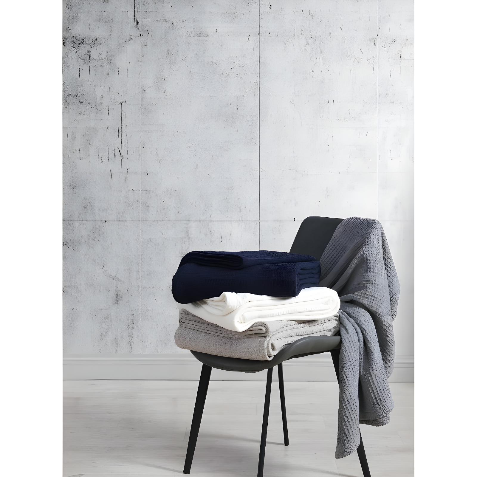 Kenneth Cole Kenneth Cole Waffle Grid Solid Cotton Blanket