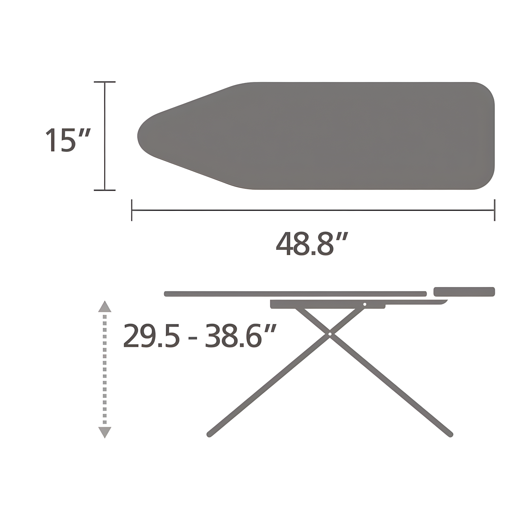 Brabantia Brabantia Size B Medium Ironing Board with Solid Steam Unit Holder