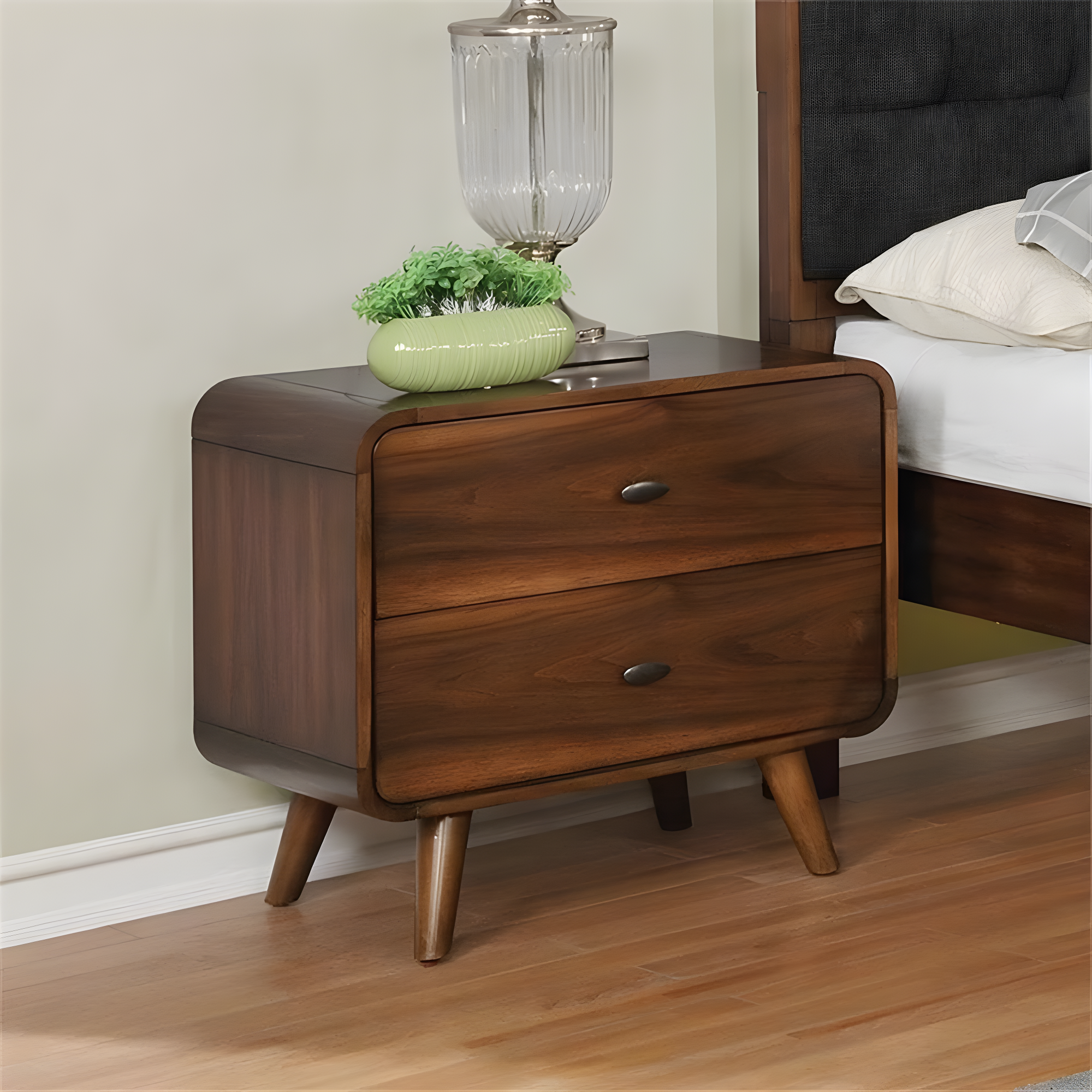 Coaster 205132-CO Nightstand, Dark Walnut