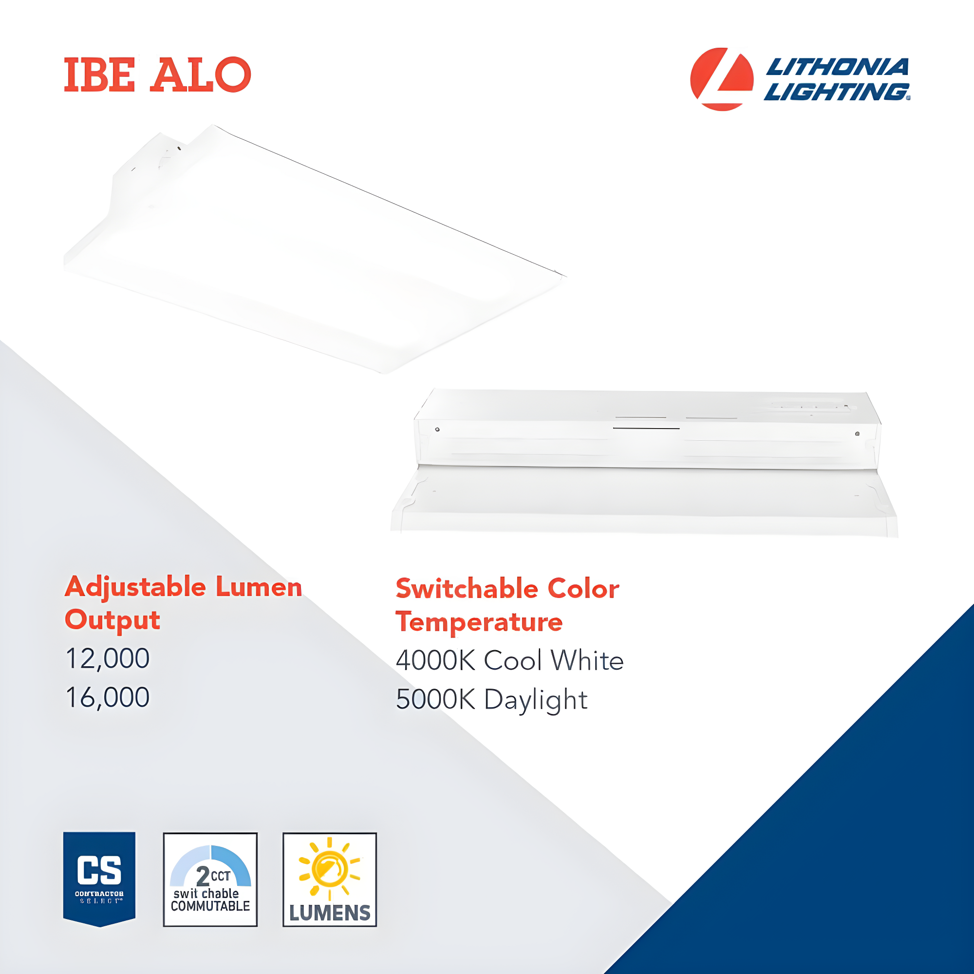 Lithonia Lighting Dimmable Rectangle High Bay Ceiling Light