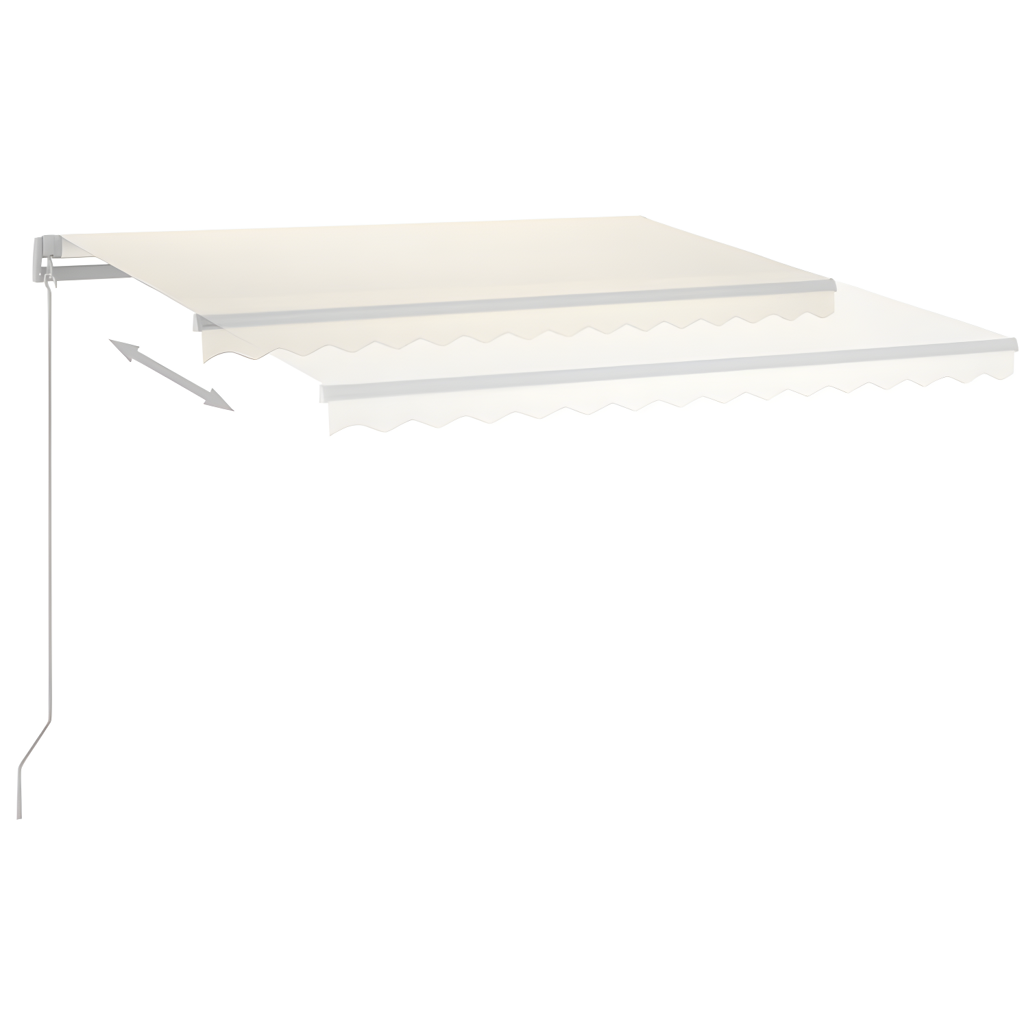 vidaXL VidaXL 120'' W x 100'' D Polyester Cover Retractable Patio Awning