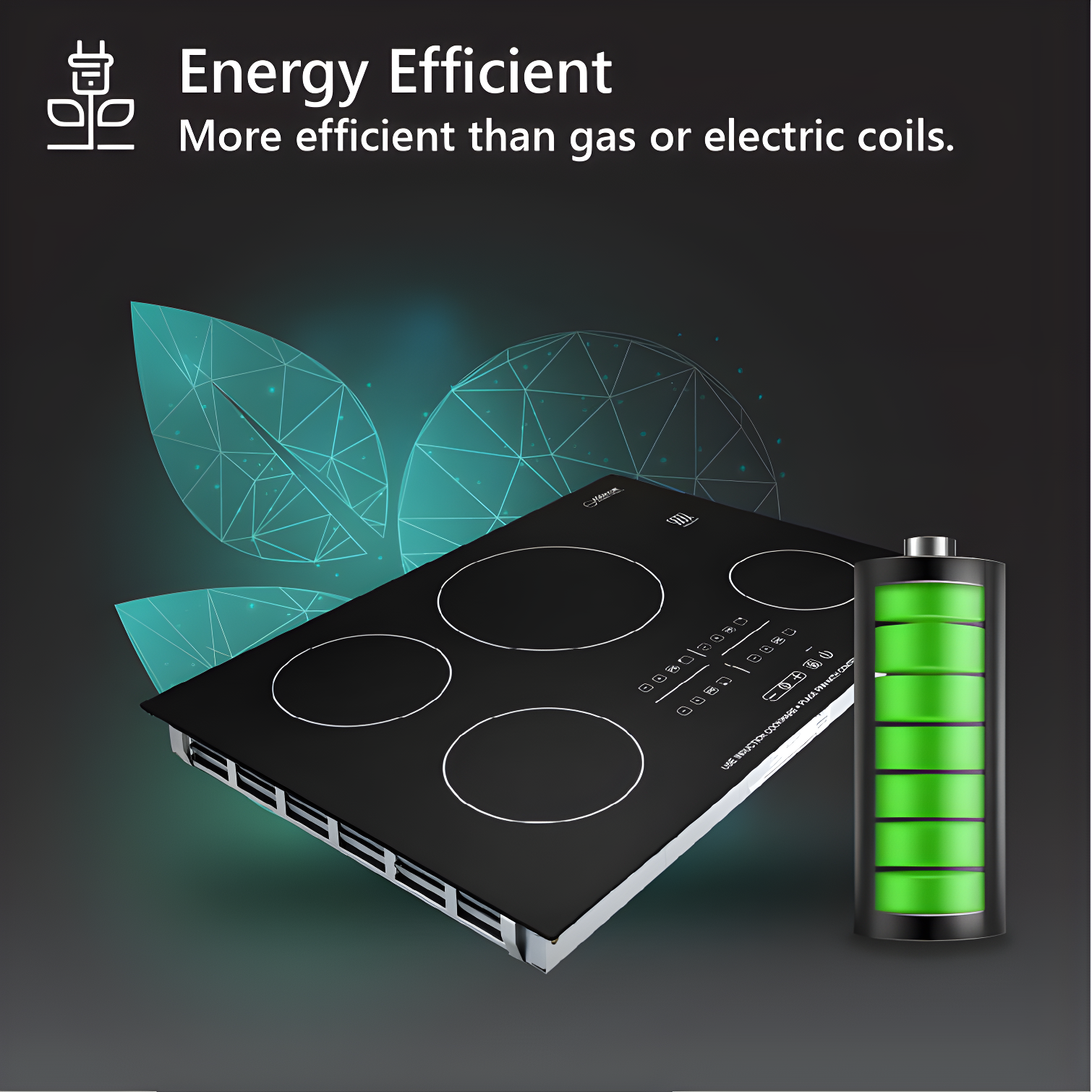 Equator Advanced Appliances Equator 30" Built-In 4 Burner Induction Cooktop POWER BOOST Keep Warm 240V/7400W BIC 304