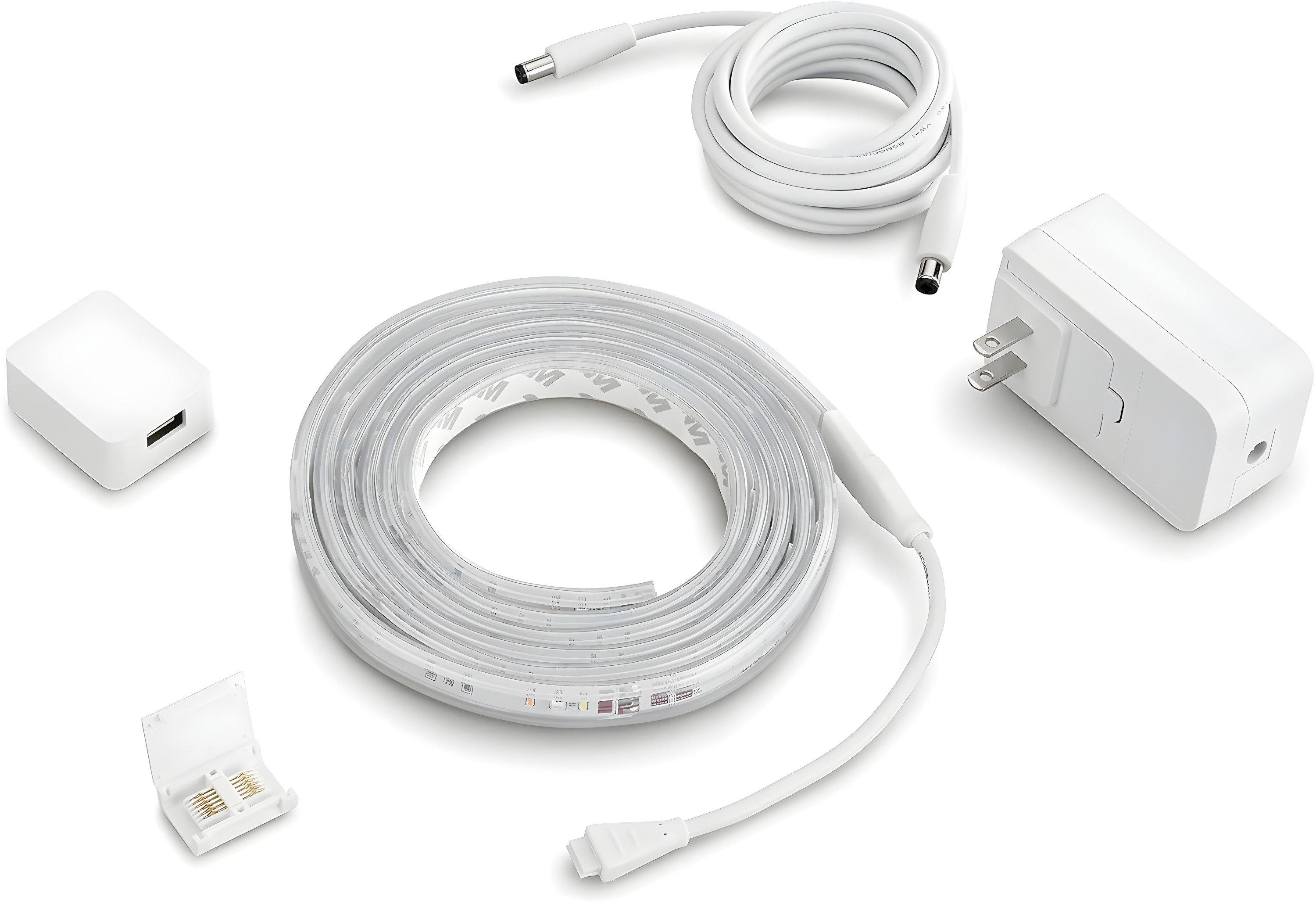 Philips Hue White and Color Ambiance Bluetooth Enabled Lightstrip Base Kit: LED, Indoor, Multicolored, Electric, 80" Length