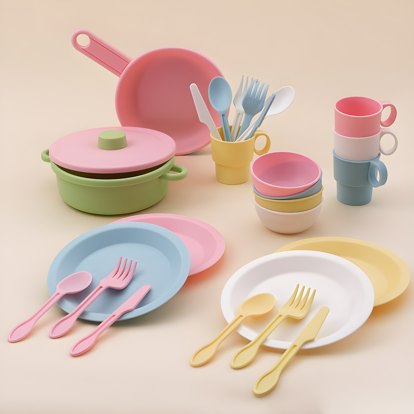 Play Dishes & Utensils Set