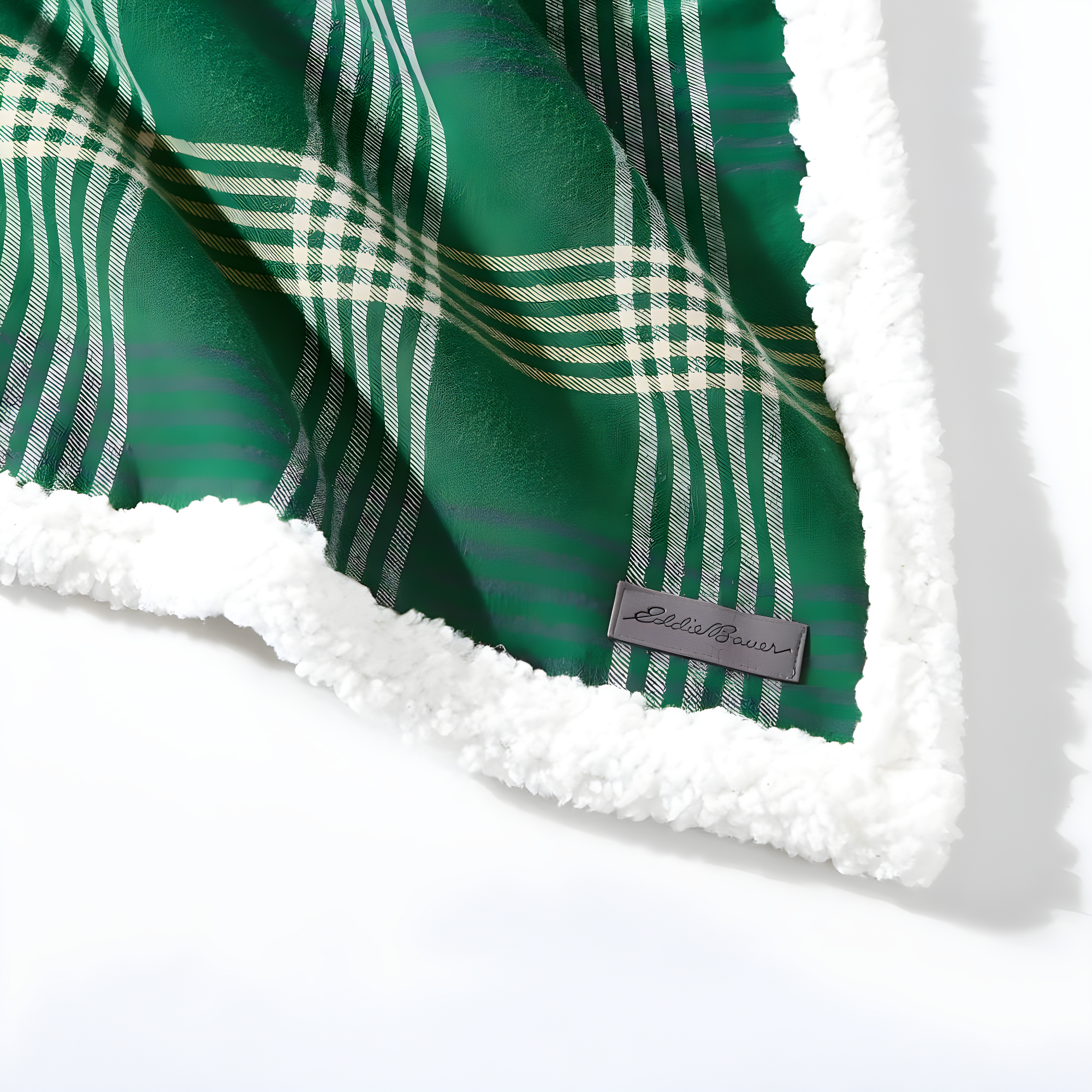 Eddie Bauer Printed Flannel/Sherpa Throw Blankets