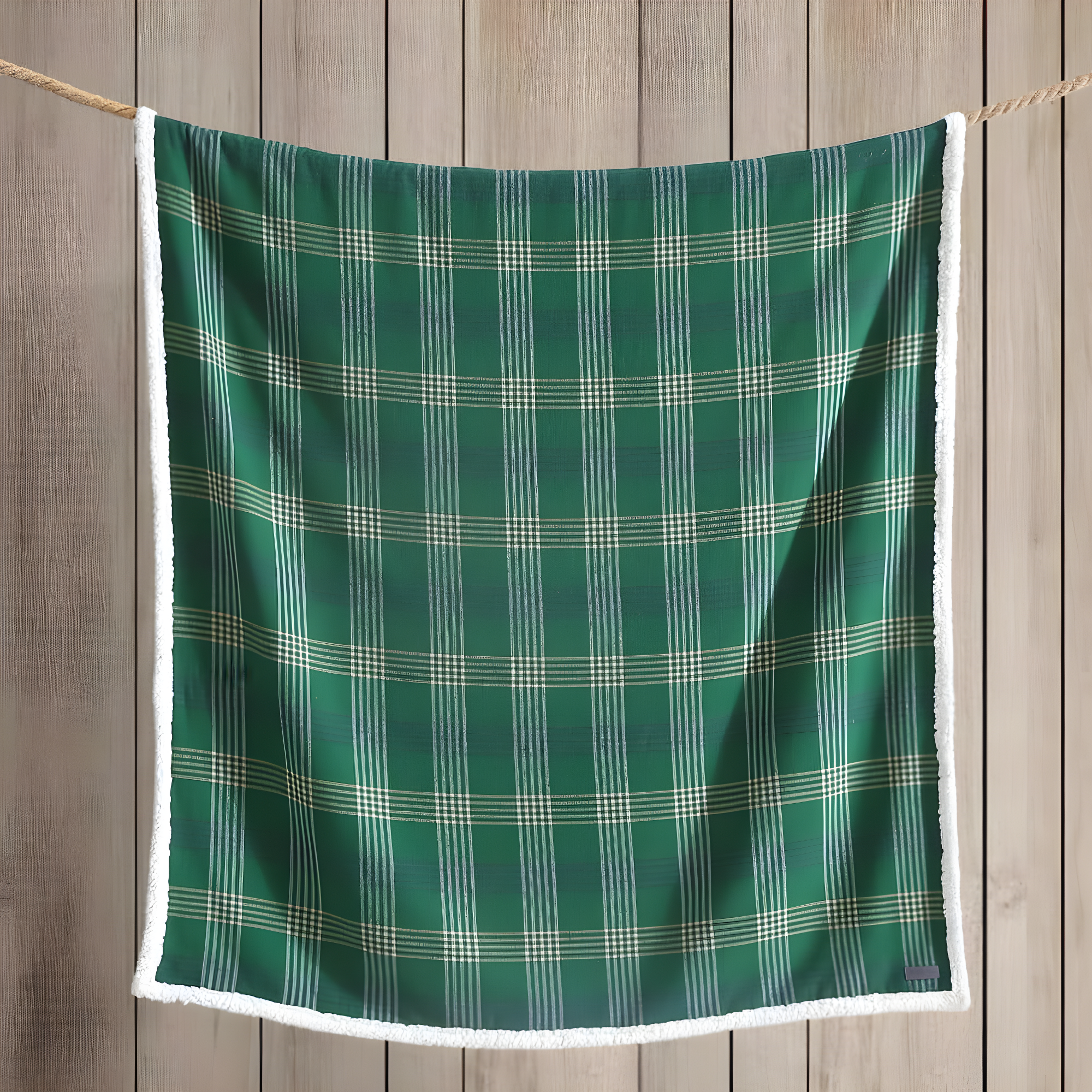 Eddie Bauer Printed Flannel/Sherpa Throw Blankets