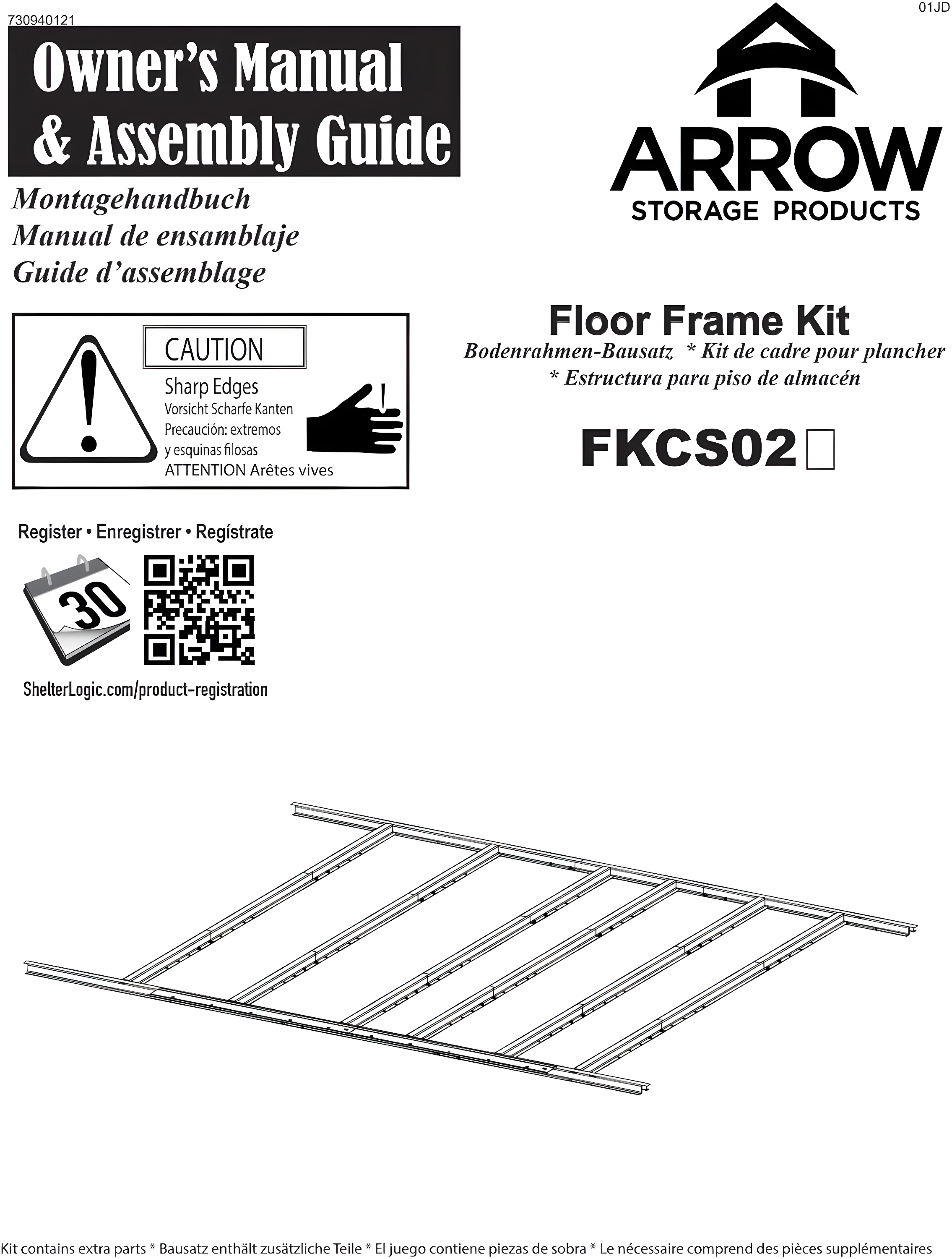 Arrow Arrow Rust Resistant Steel Flooring Kit