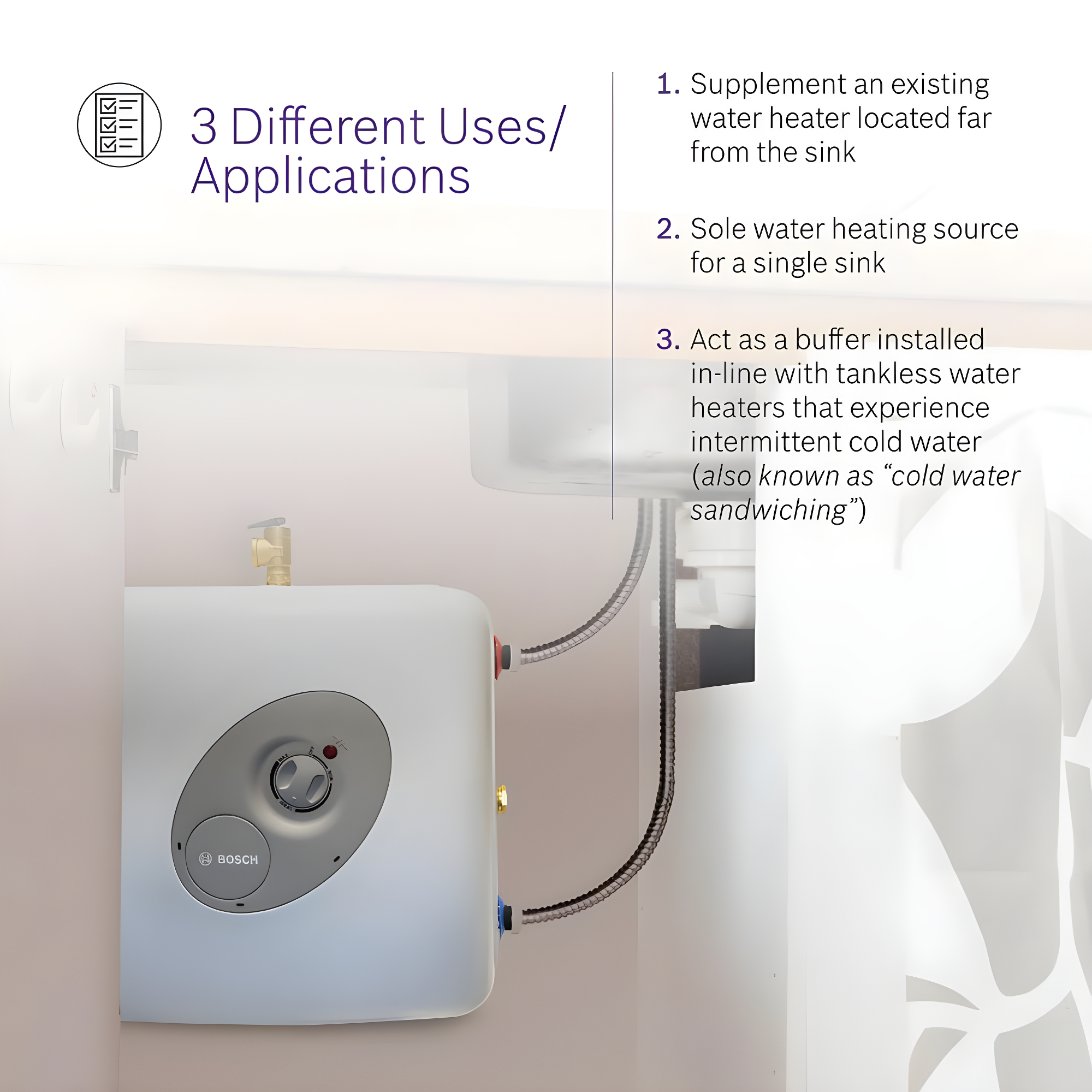 Bosch 7738004998 Tronic 3000T Point-of-Use Electric Mini-Tank Water Heater