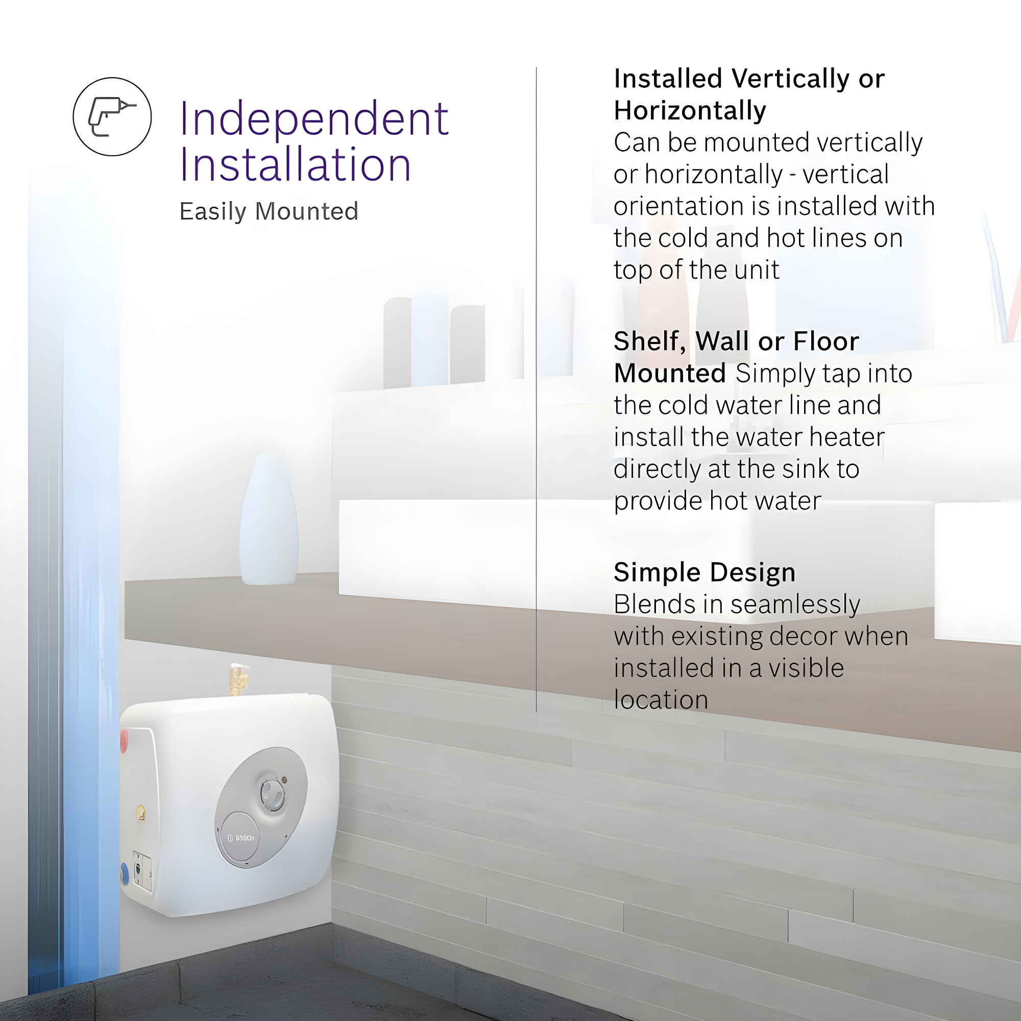 Bosch 7738004998 Tronic 3000T Point-of-Use Electric Mini-Tank Water Heater