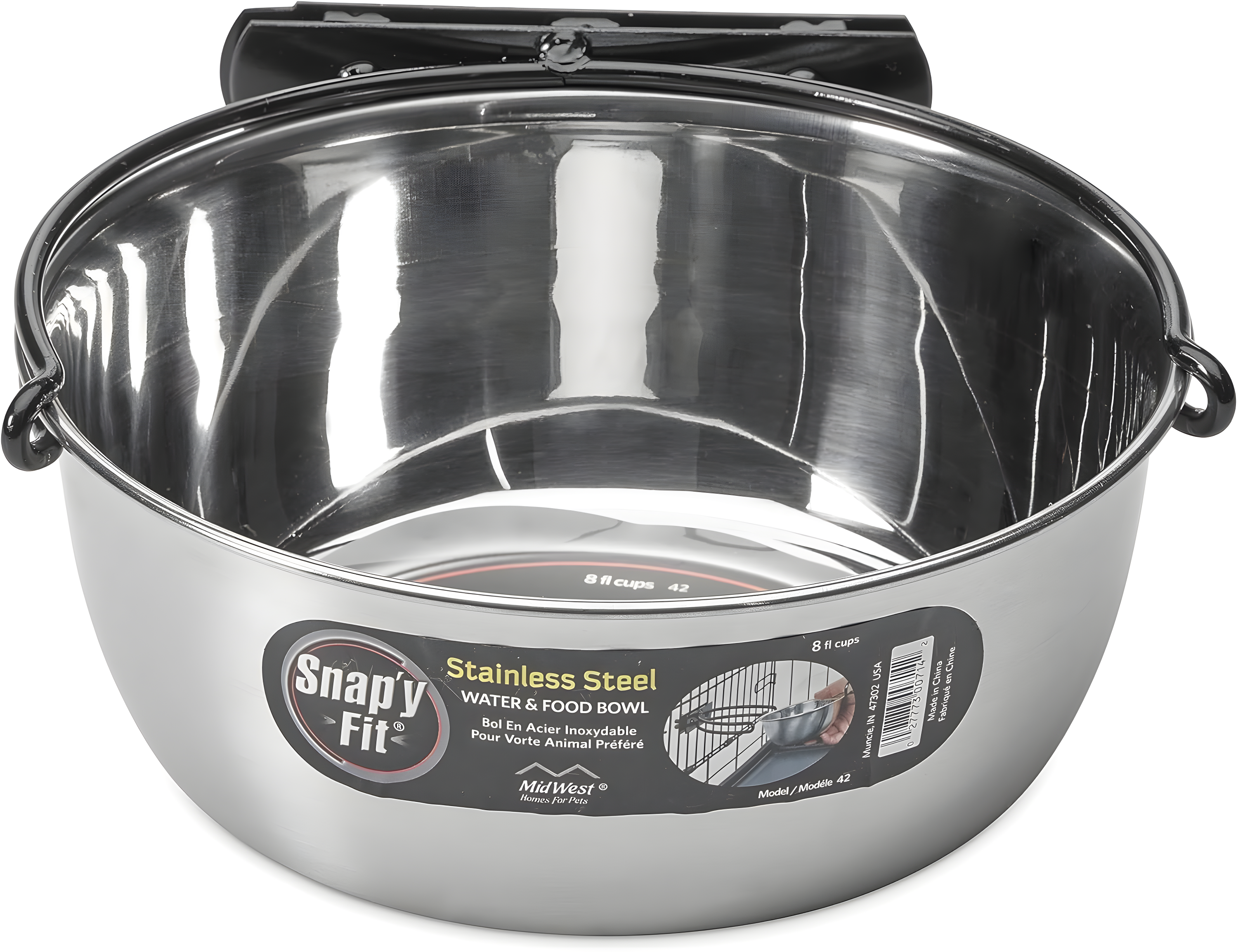 Midwest Homes For Pets MidWest Homes for Pets Snap'y Fit Stainless Steel Food Bowl / Pet Bowl