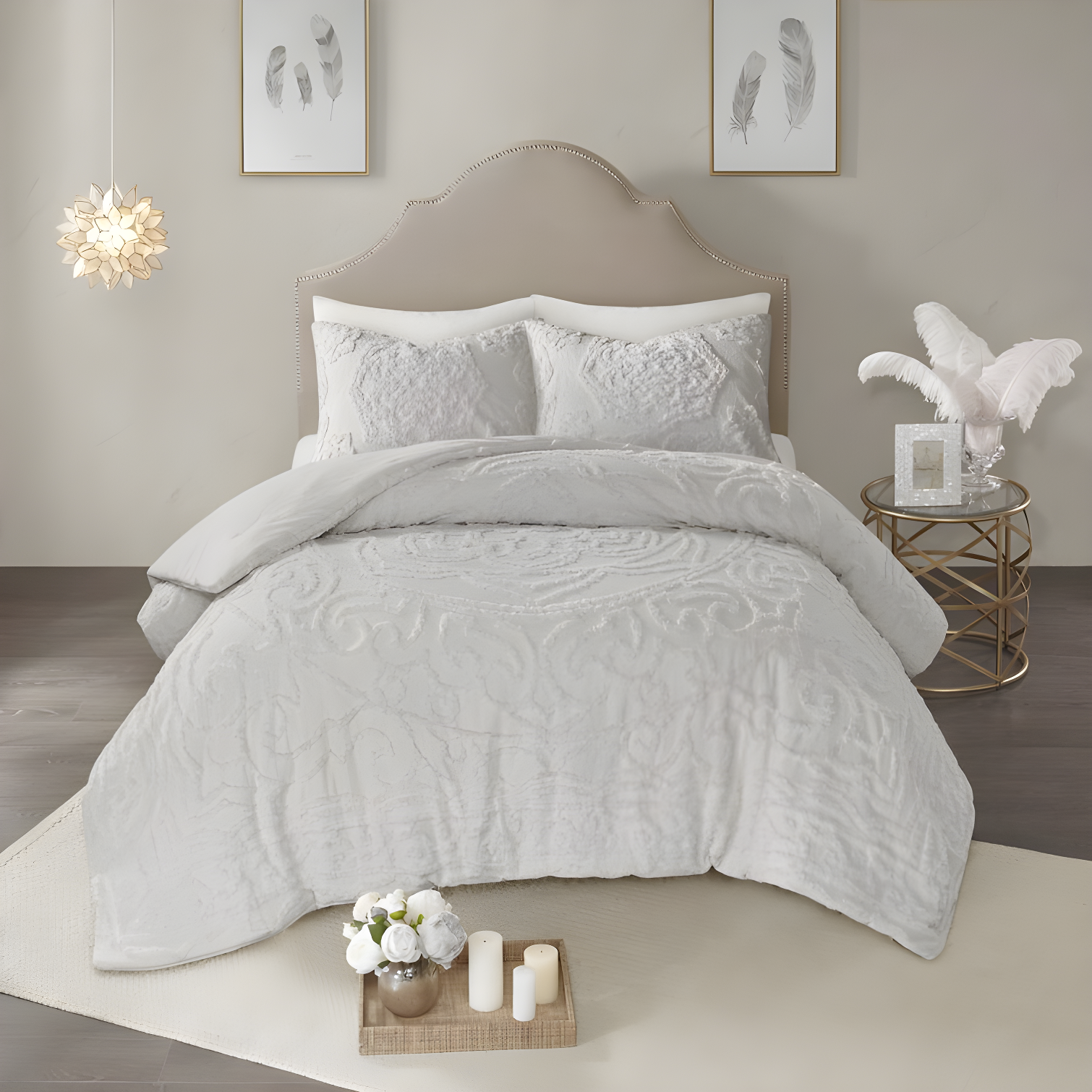 510 Design Everly 3 Piece Tufted Woven Medallion Comforter Set