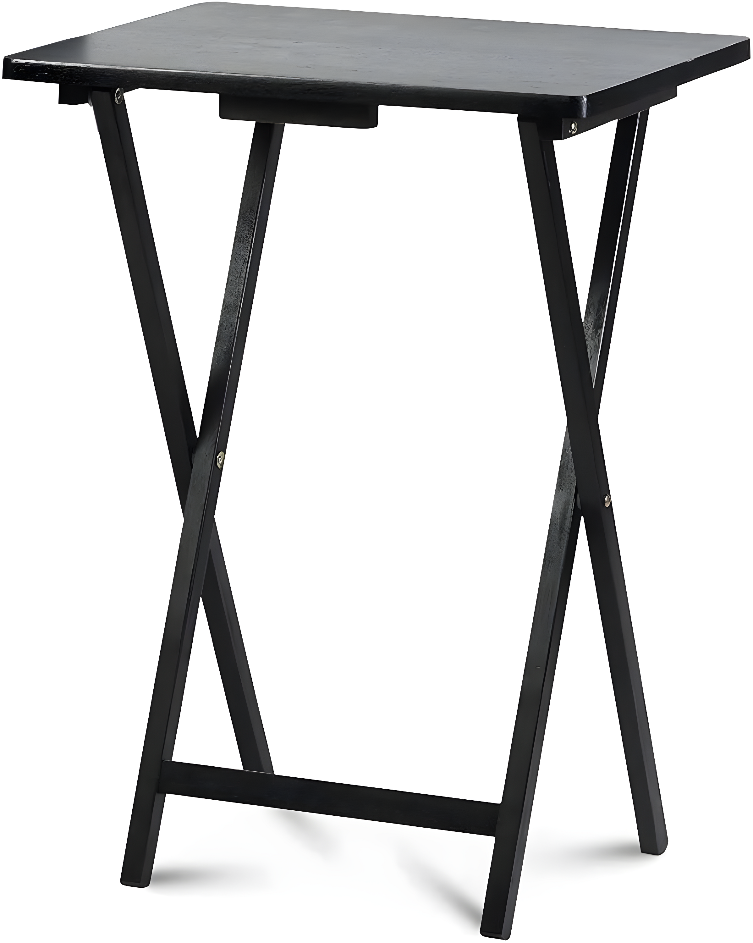 PJ Wood Folding TV Tray Tables with Compact Storage Rack, 5 Piece Set & Reviews | Wayfair