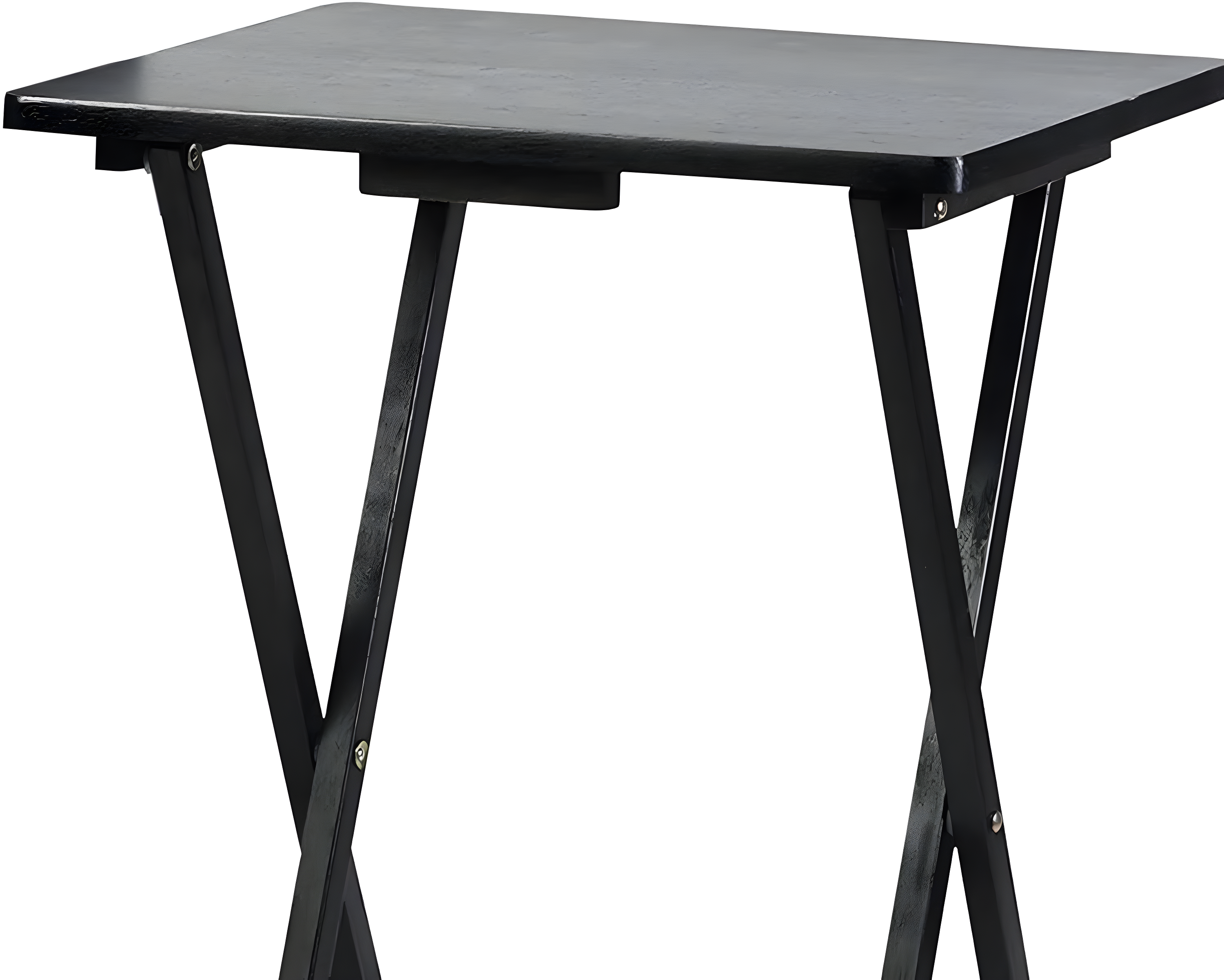 PJ Wood Folding TV Tray Tables with Compact Storage Rack, 5 Piece Set & Reviews | Wayfair