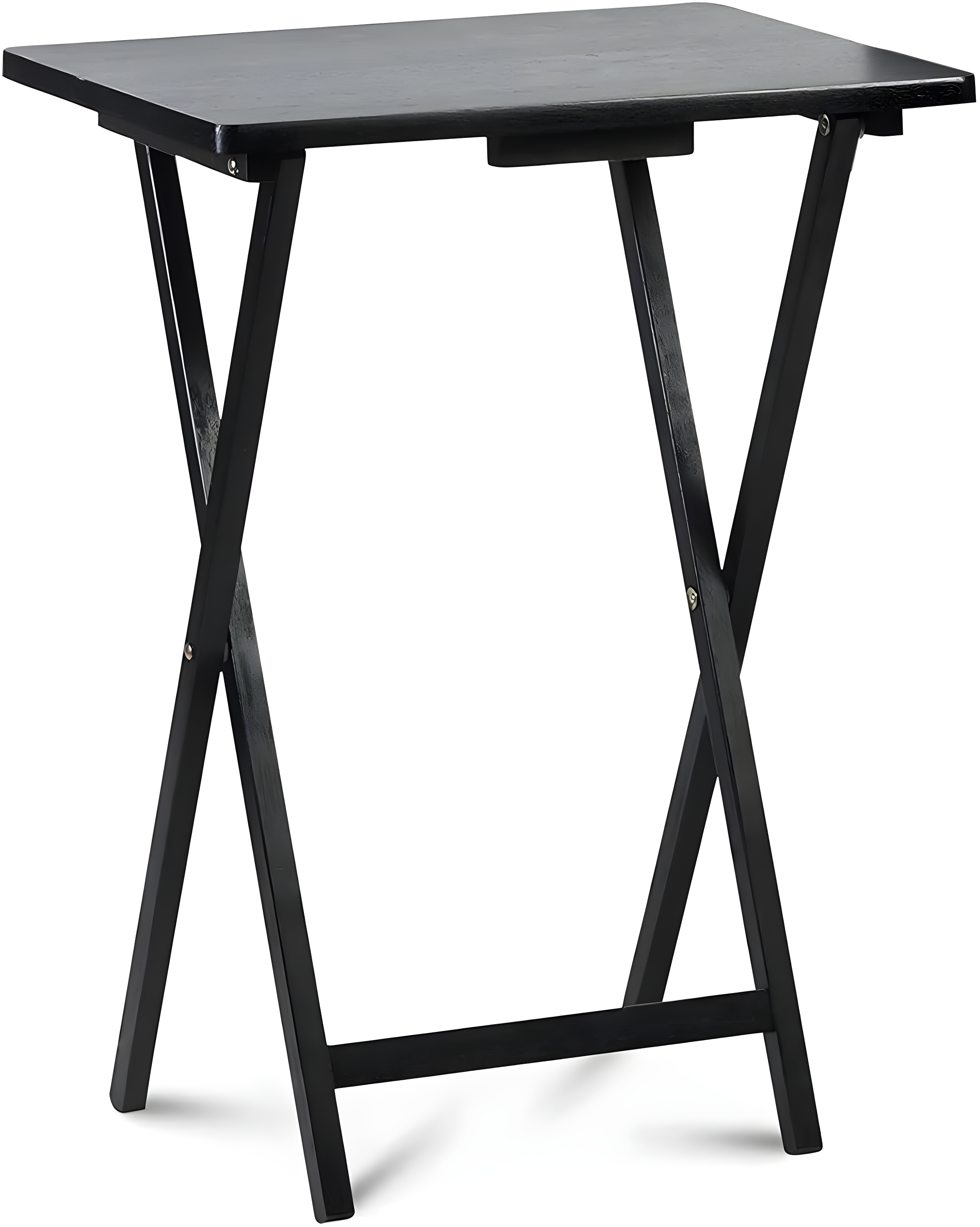 PJ Wood Folding TV Tray Tables with Compact Storage Rack, 5 Piece Set & Reviews | Wayfair
