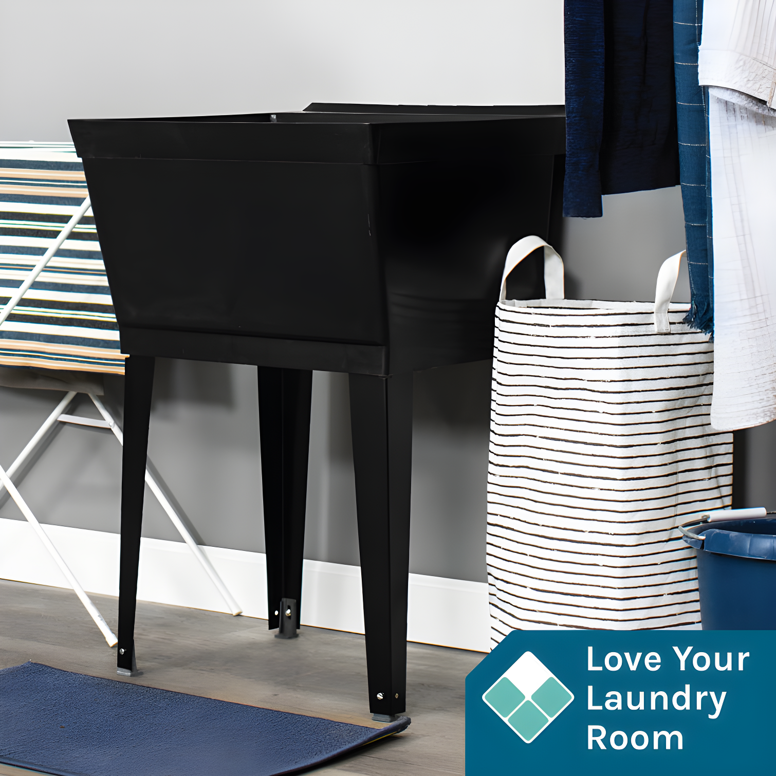 23.5'' L x 23.5'' W Free Standing Laundry Sink