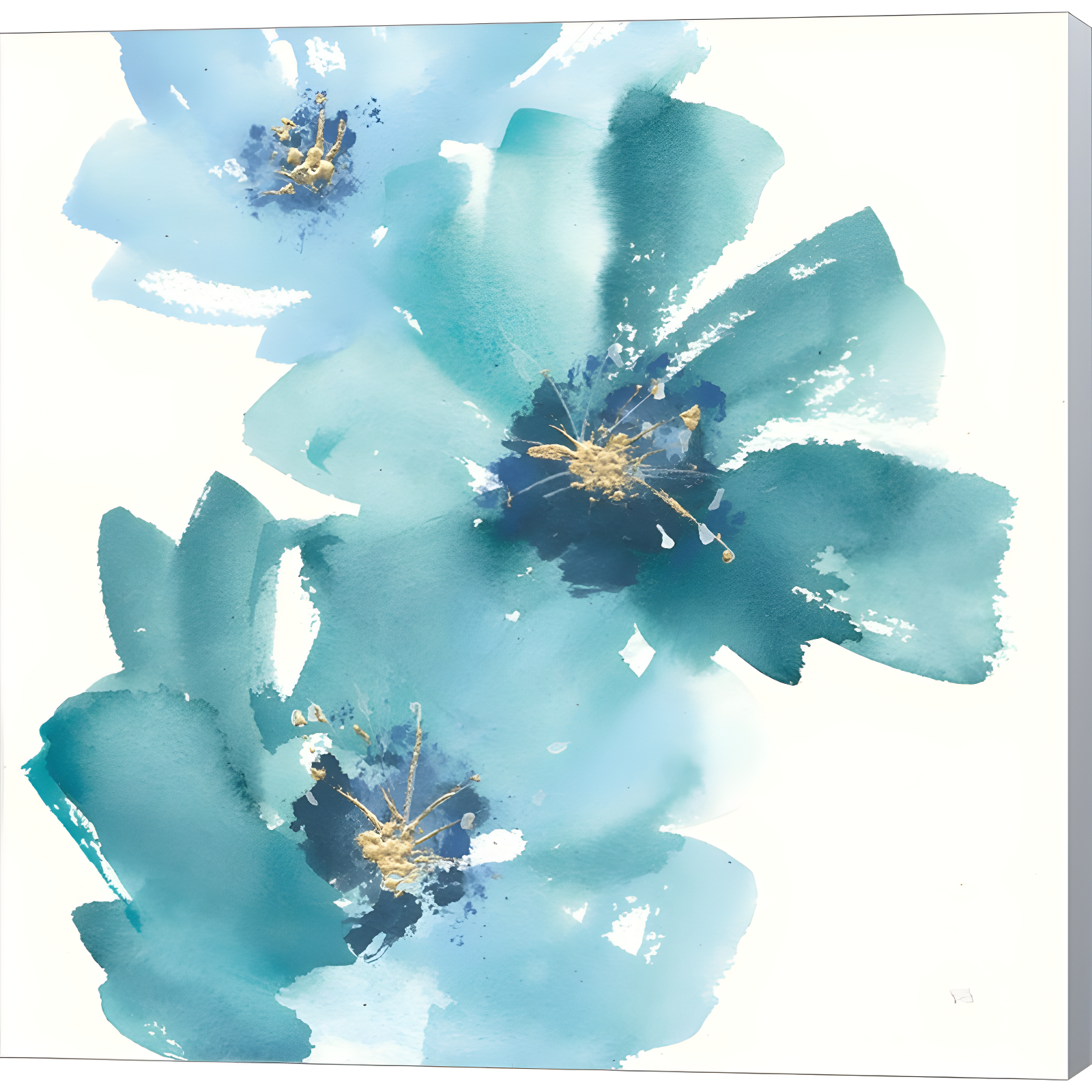 Red Barrel Studio® " Teal Cosmos IV " by Chris Paschke Painting Print