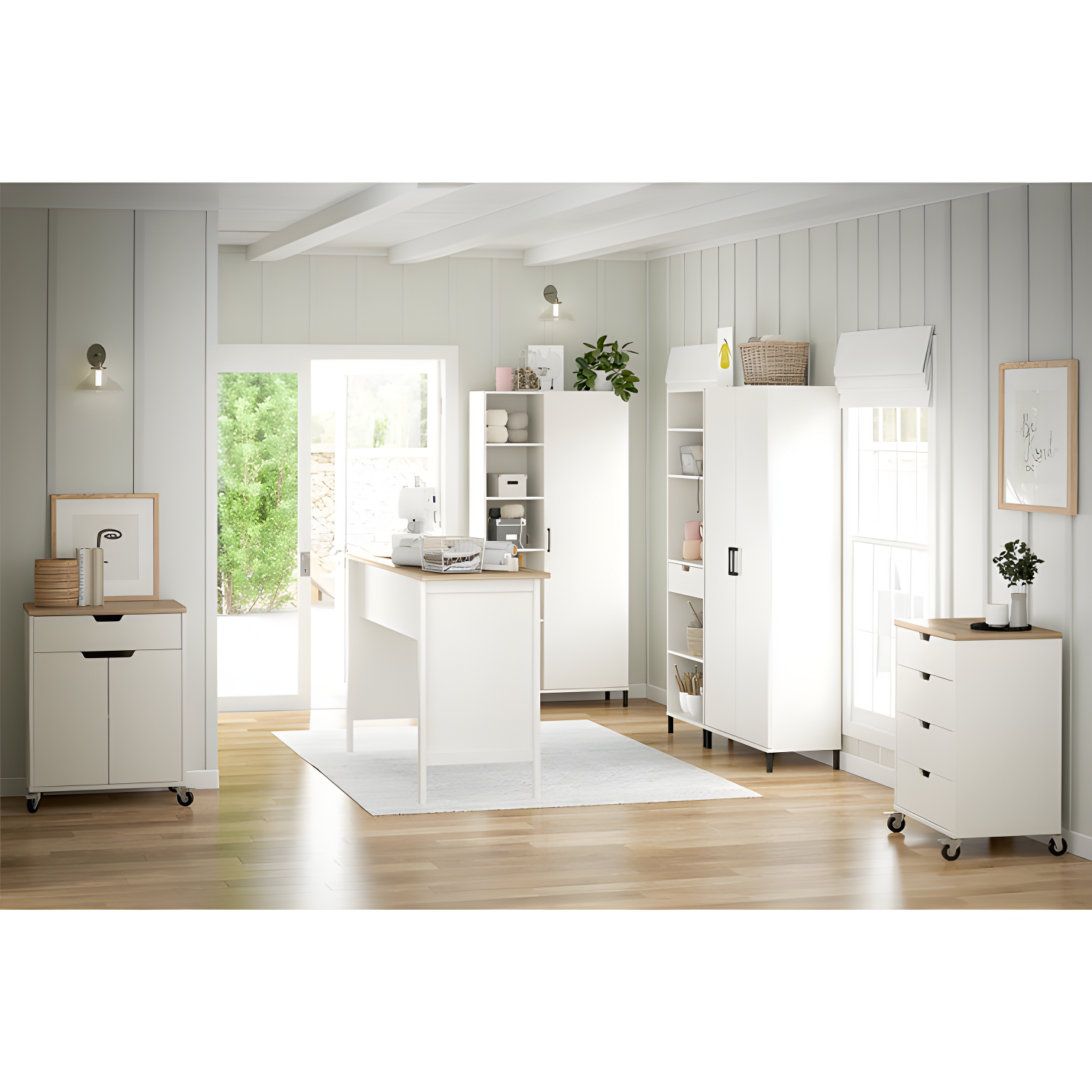 Versa 36" Wide 2 Door Storage Cabinet, White