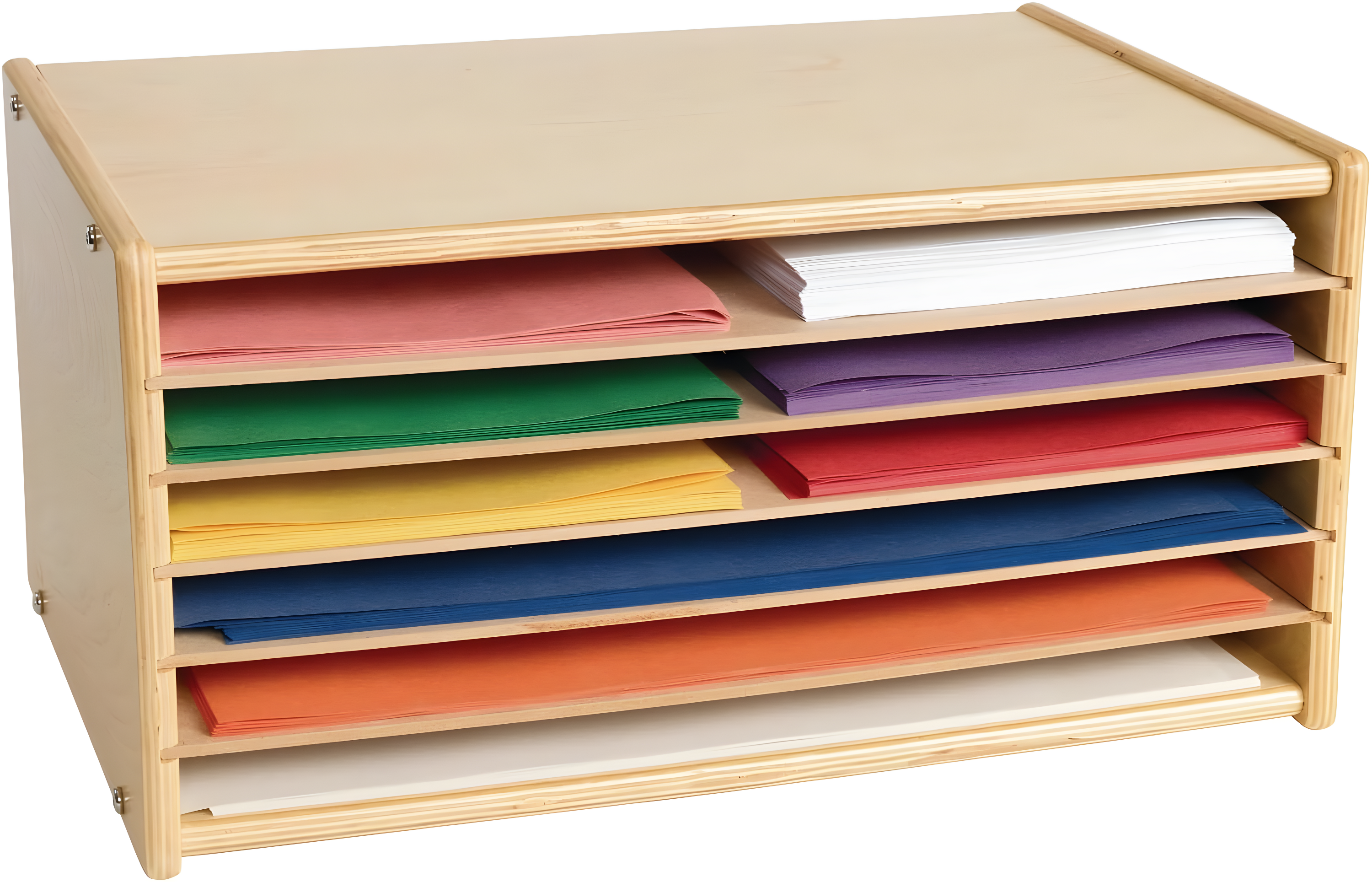 Colorations Wooden Organizer for Paper Storage