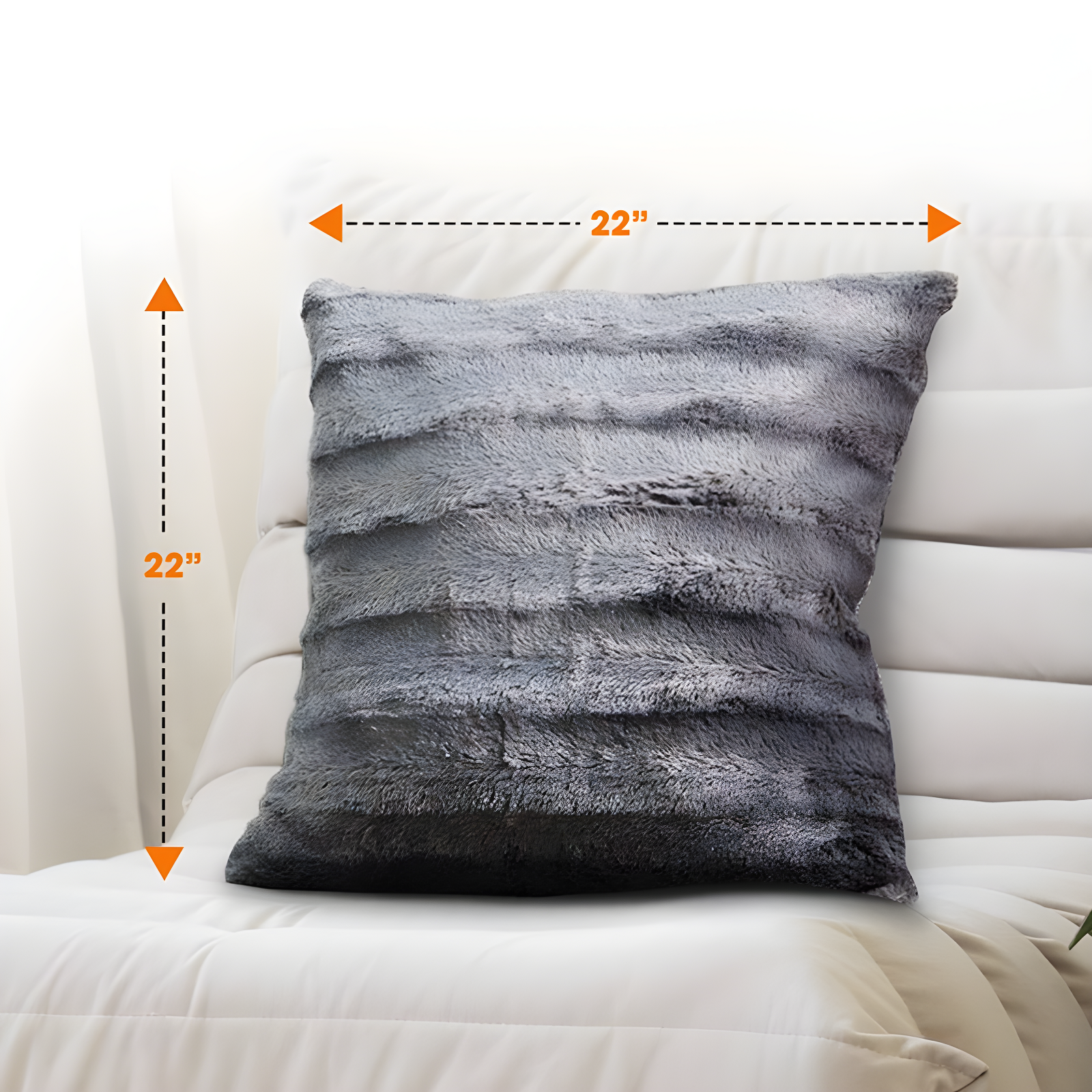 Cheer Collection Faux Fur Throw Pillow (Set of 2)